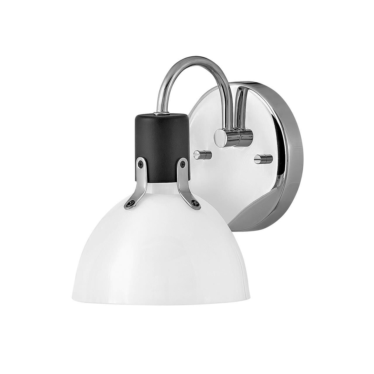 Shown in Chrome with Black Accents finish and Cased Opal glass