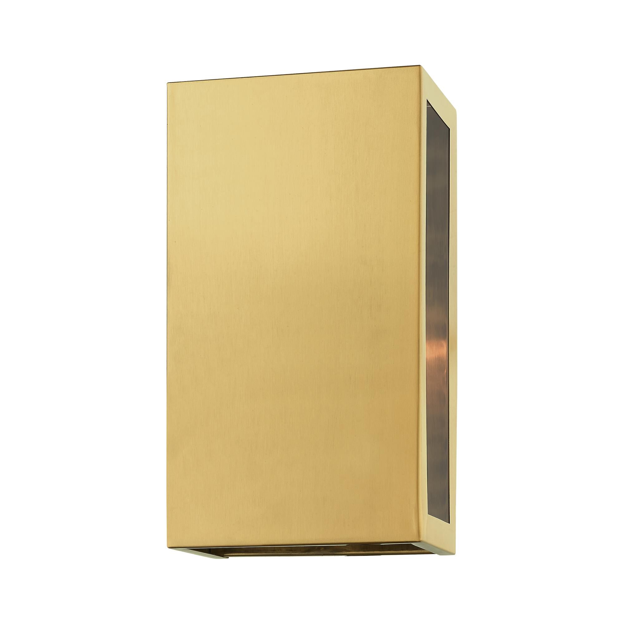 Shown in Satin Gold finish and Clear glass