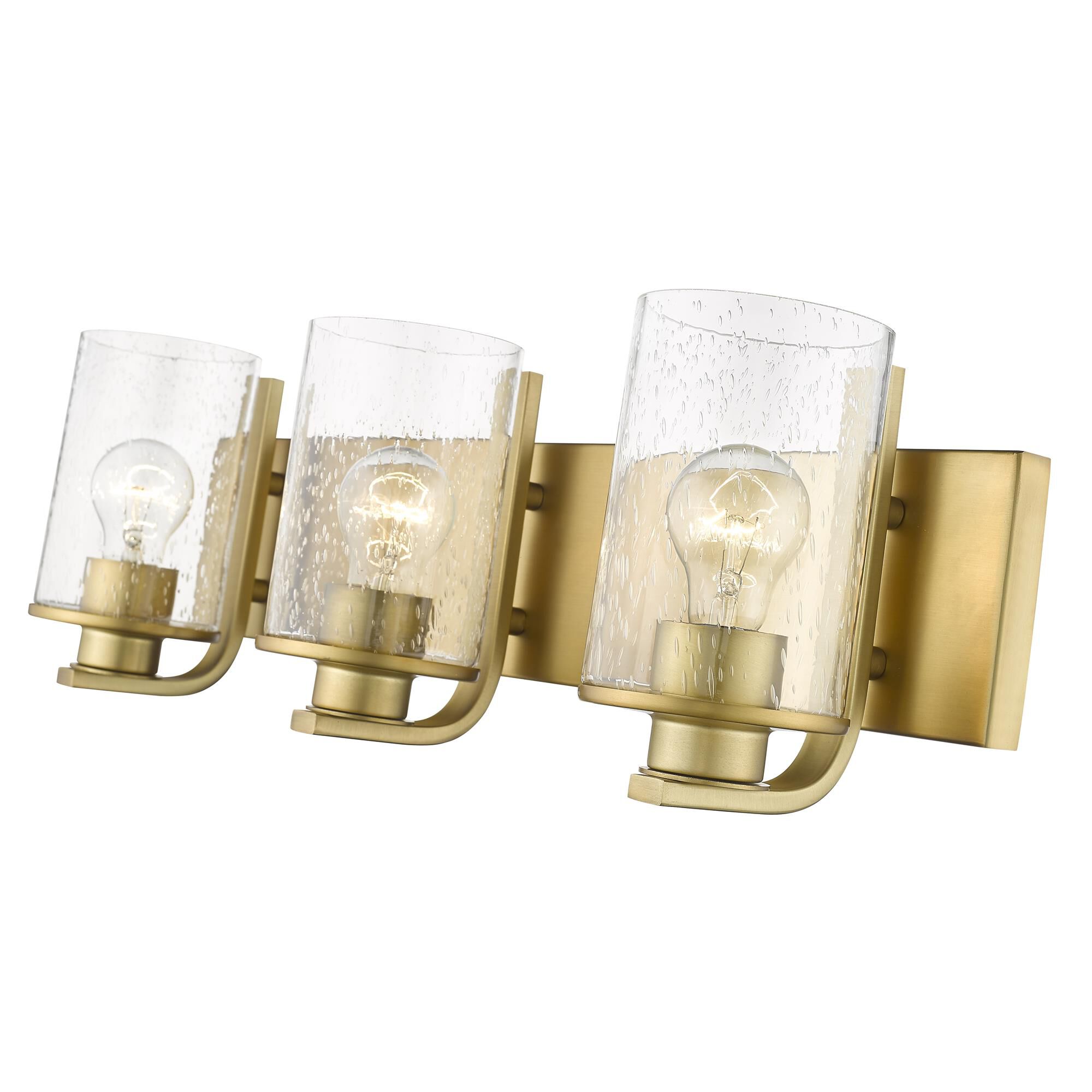 Shown in Olde Brass finish and Glass shade