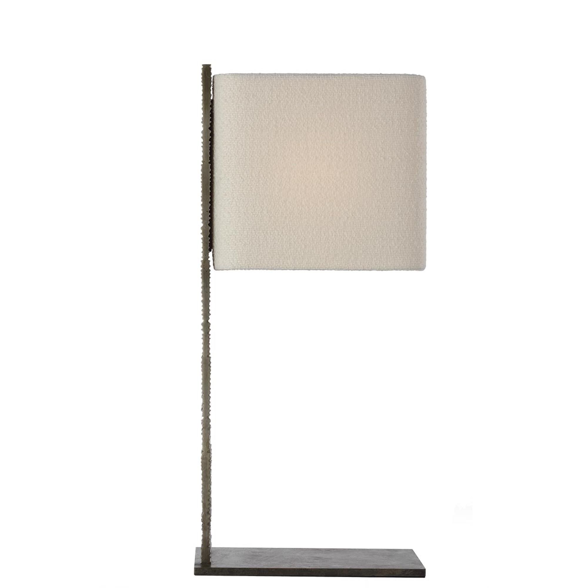 Shown in Ridged Graphite finish and Boucle Rectangle shade