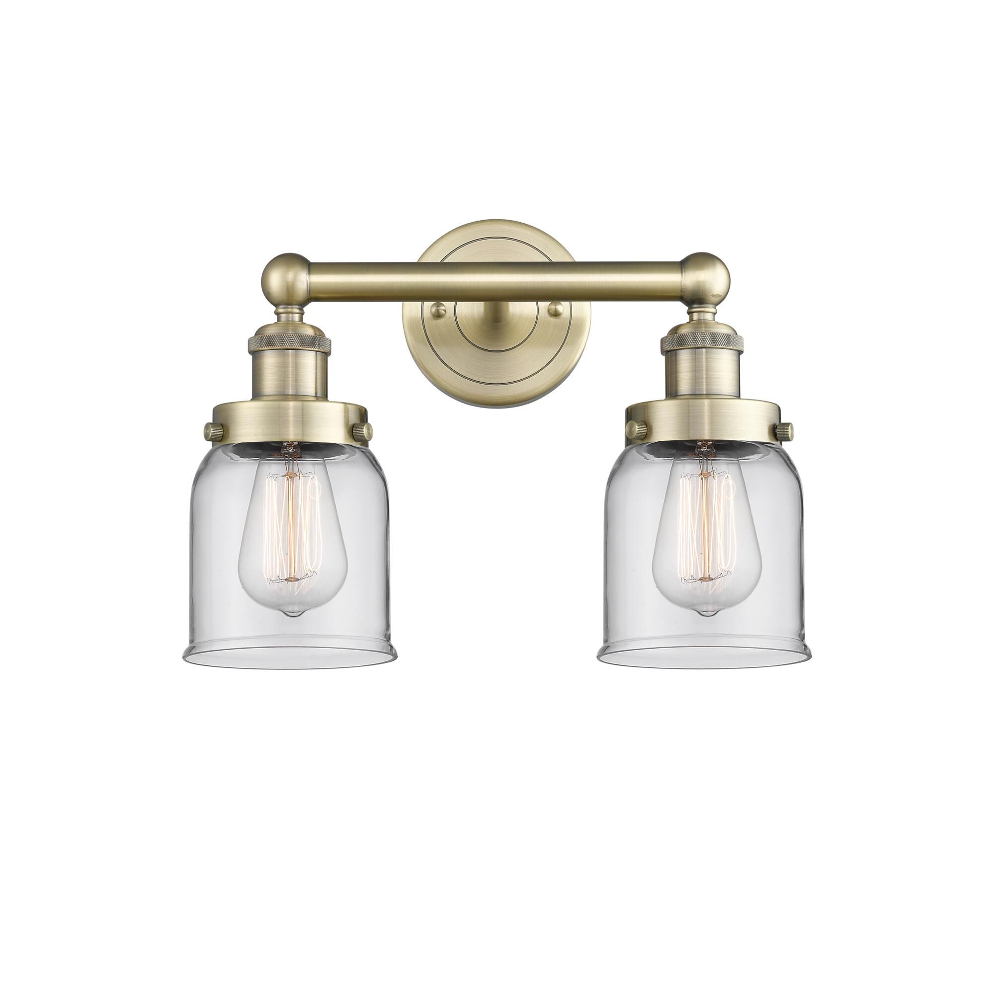 Shown in Antique Brass finish and Clear glass