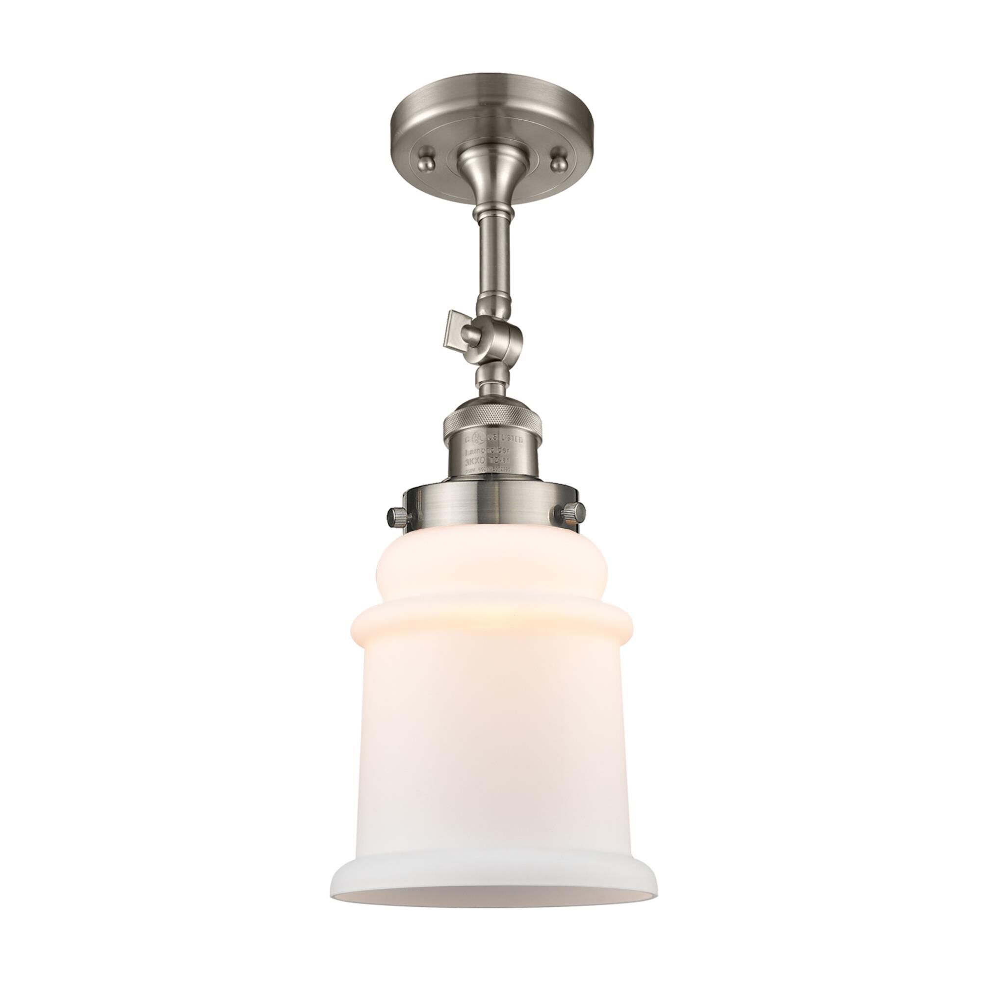 Shown in Satin Nickel finish and Frosted glass and None accent
