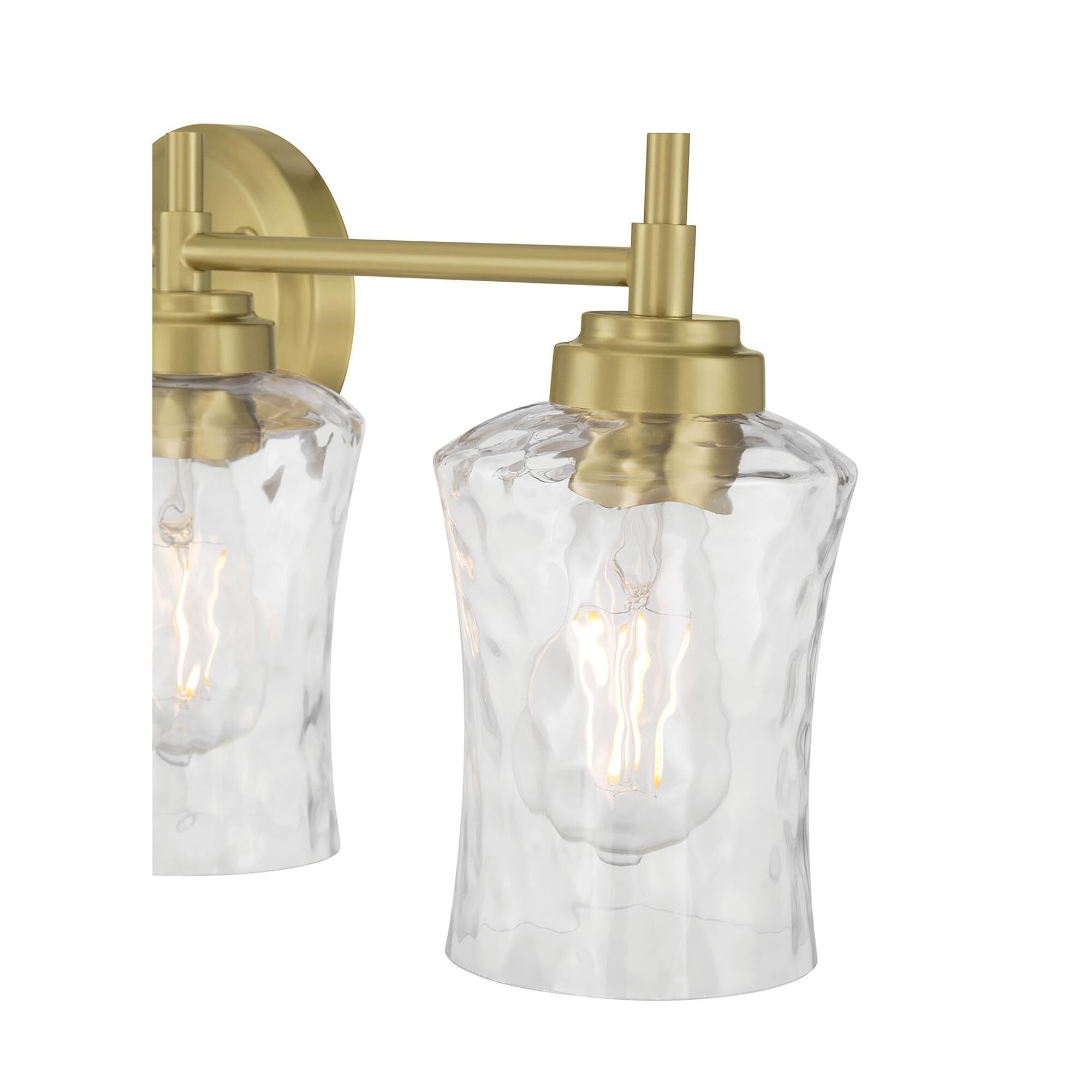 Shown in Vintage Brass finish and Clear Stone Water glass