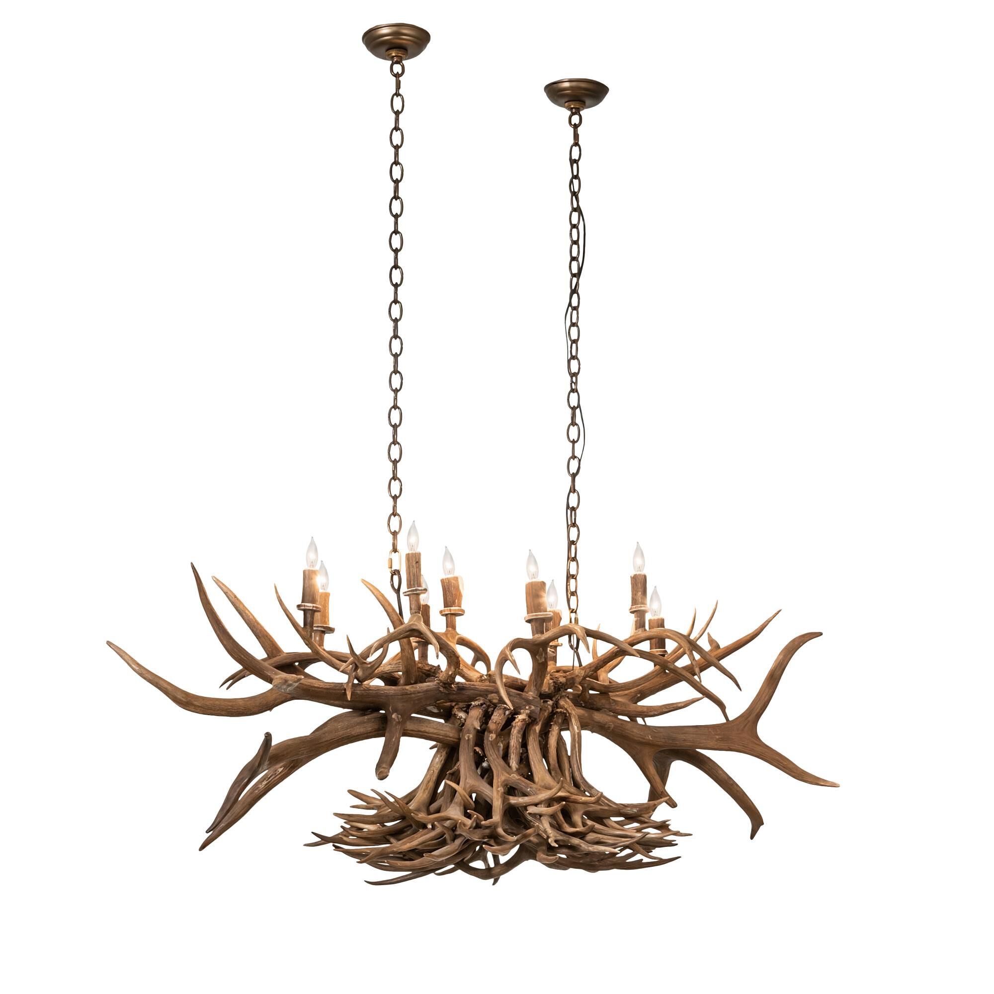 Antlers 55 Inch 10 Light Chandelier by Meyda Lighting