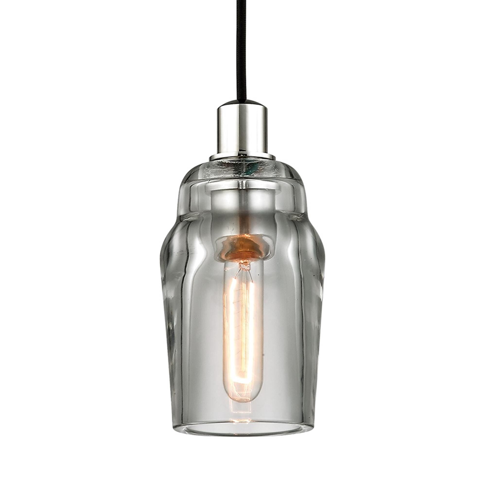 Shown in Graphite, Polished Nickel finish and Clear glass and Pressed Glass shade