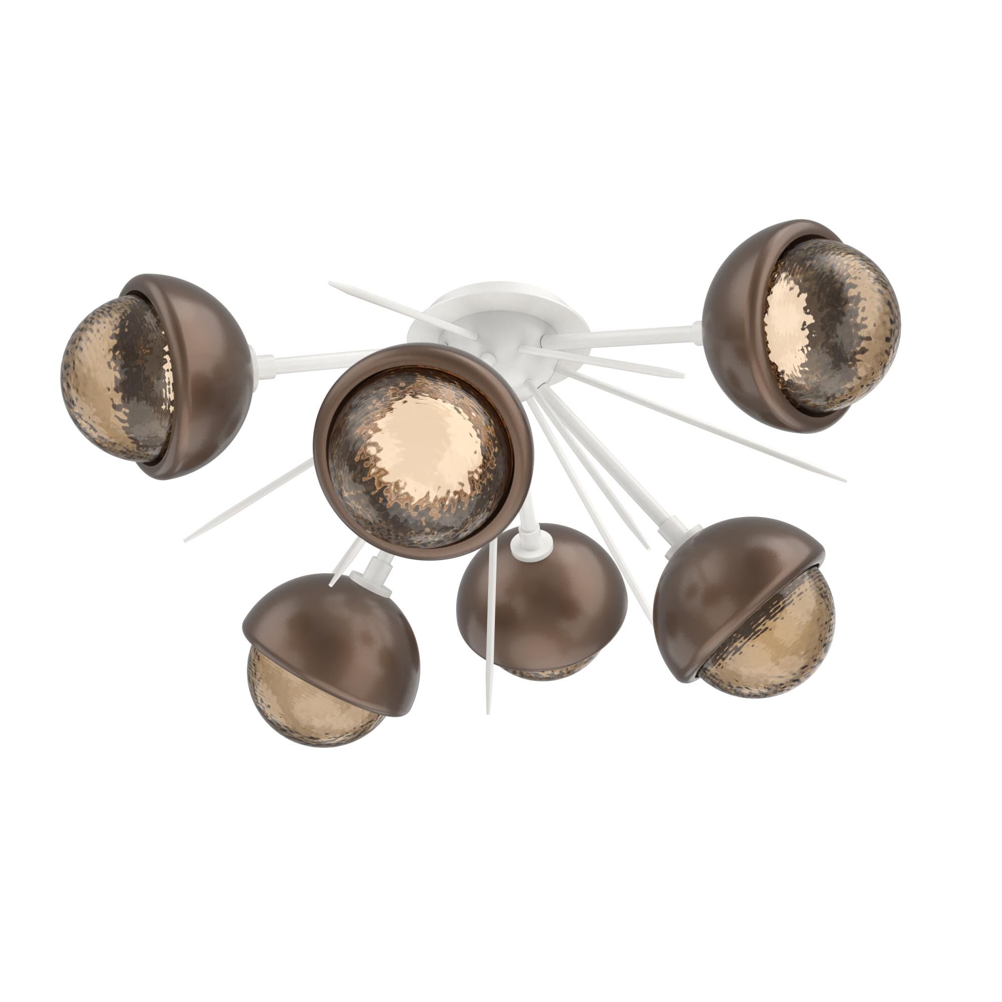 Shown in Salt White finish and Bronze glass and Burnished Bronze accent