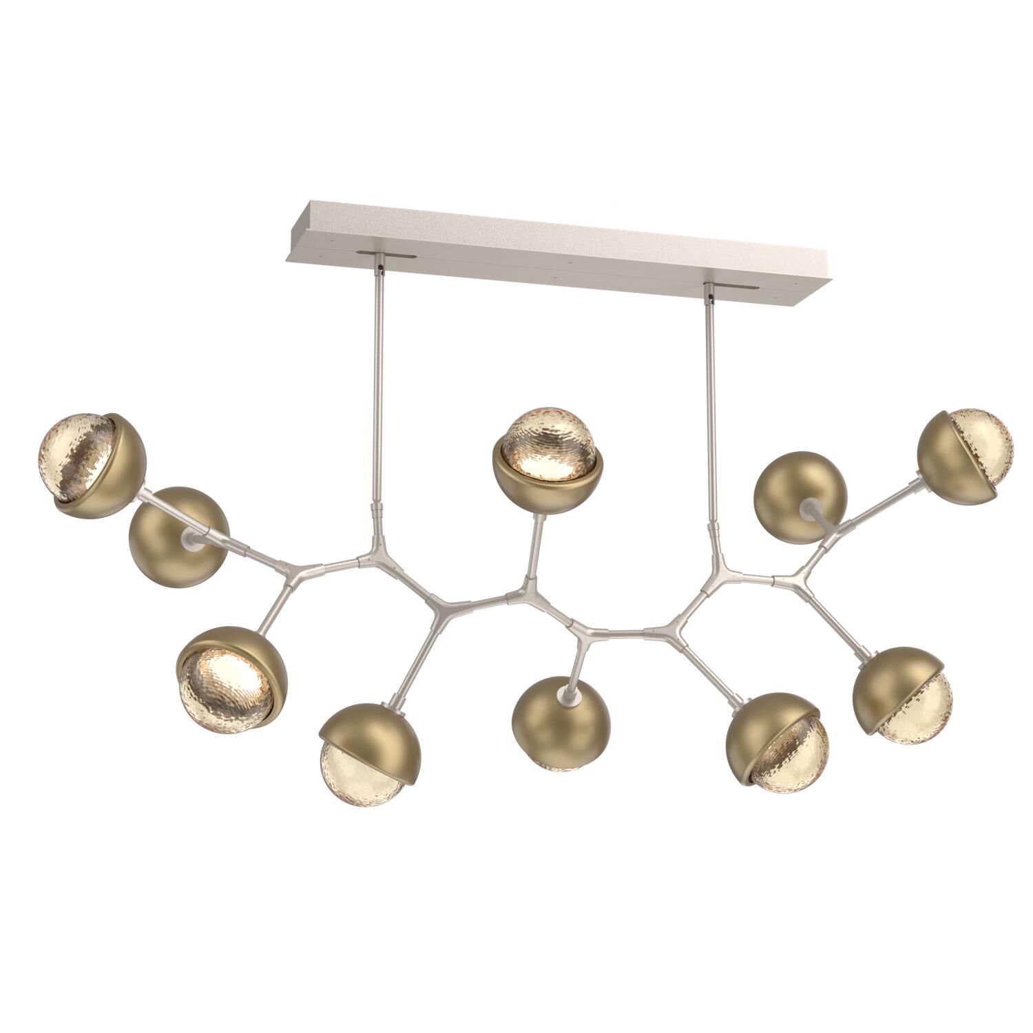 Levi Wilson Cabochon 56 Inch Linear Suspension Light by Hammerton Studio