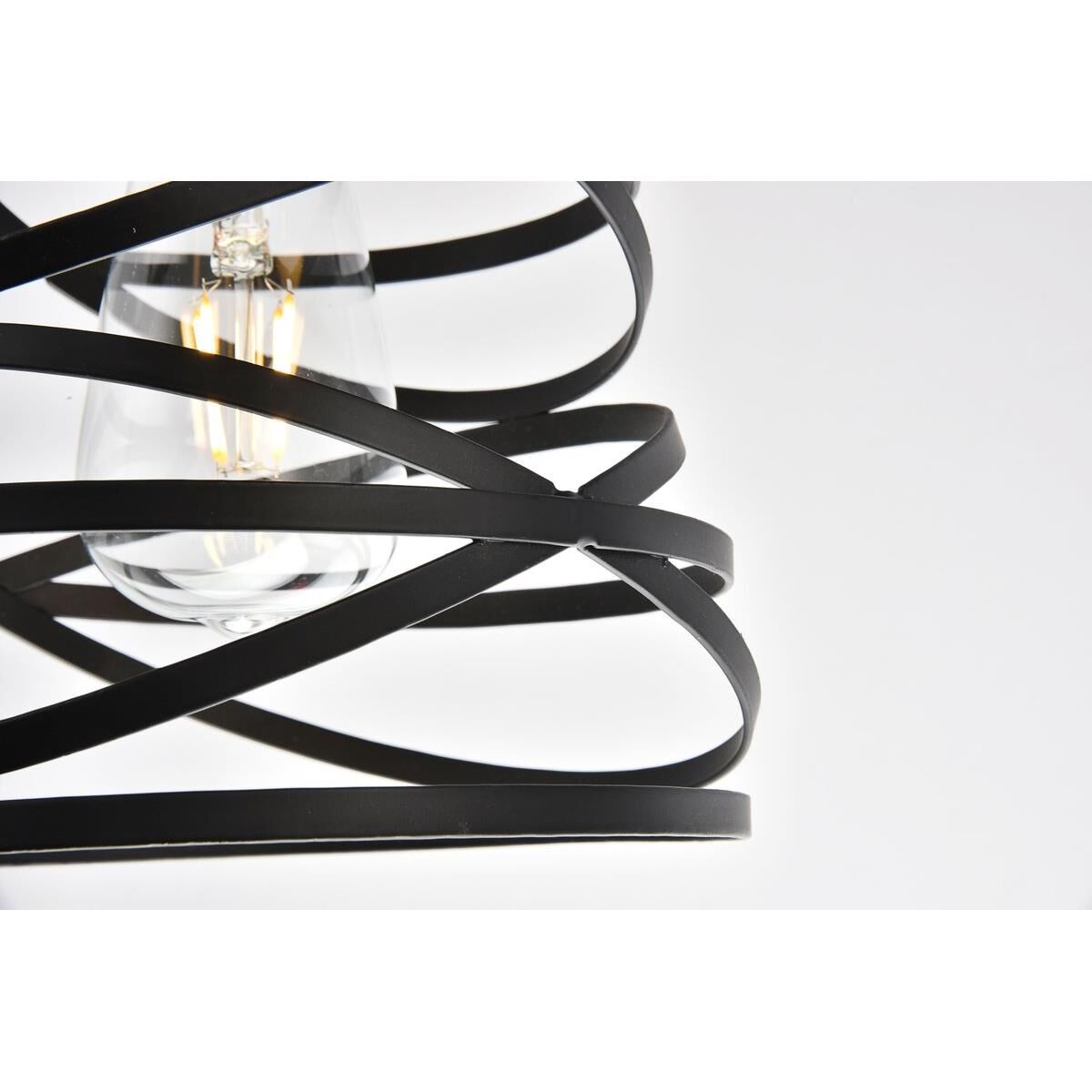 Shown in Matte Black finish and Black Metal shade