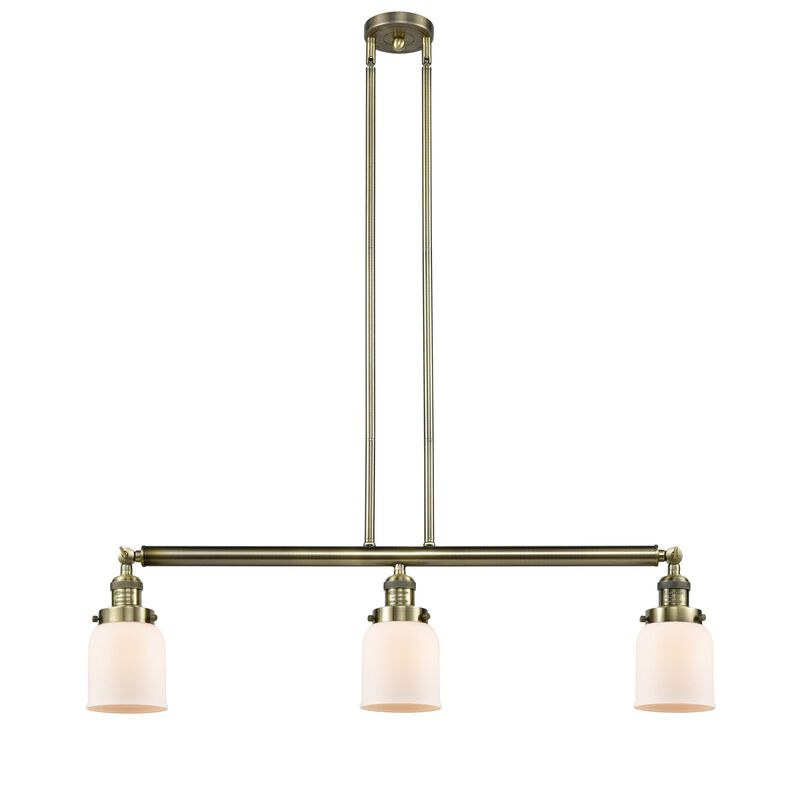 Bruno Marashlian Small Bell 36 Inch 3 Light Linear Suspension Light by Innovations Lighting