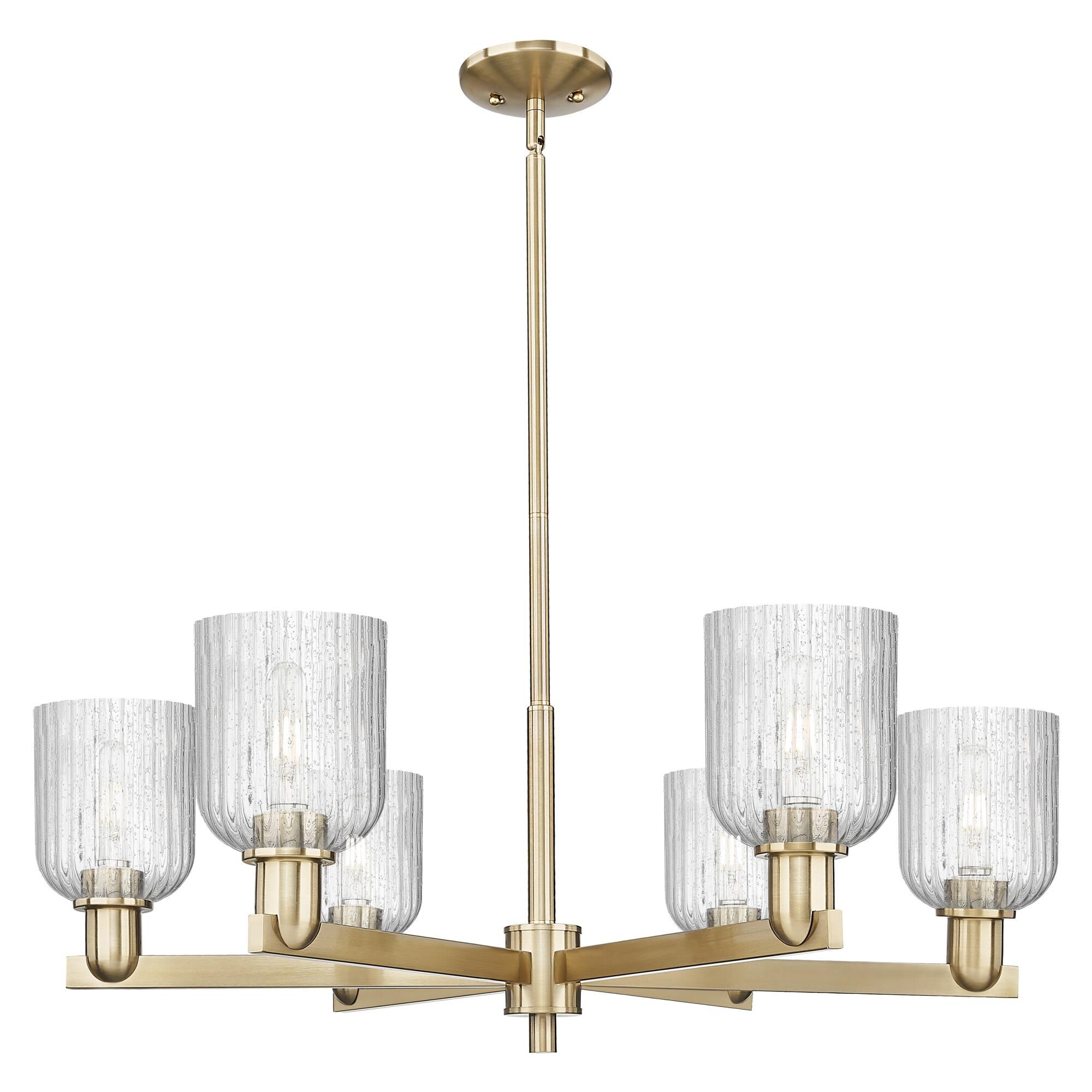 Shown in Satin Nickel finish and Seedy glass