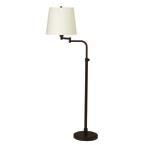 Shown in Black finish and Off-White Linen Hardback shade