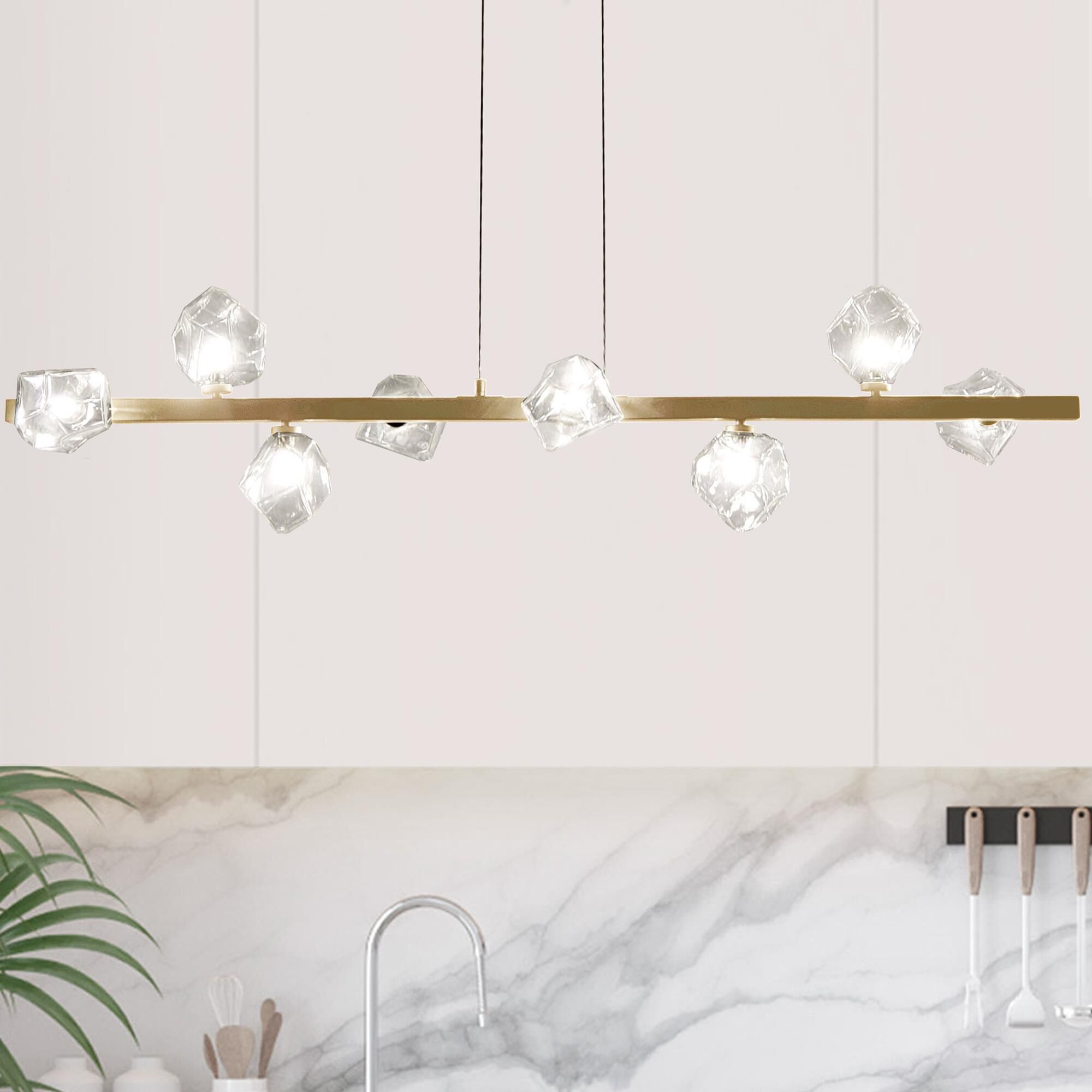 Pearlene 54 Inch 8 Light Linear Suspension Light by Dainolite