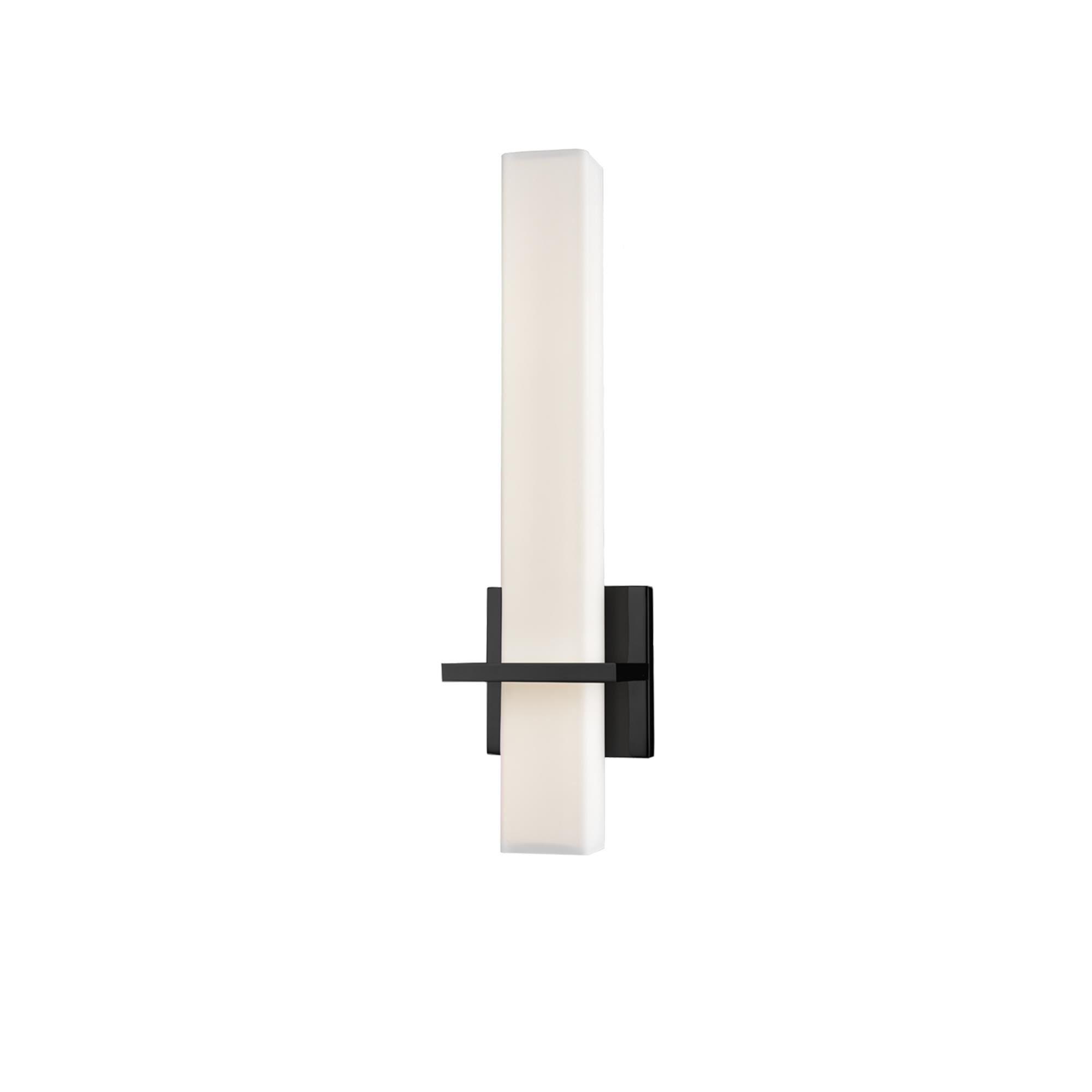 Shown in Black finish and White glass