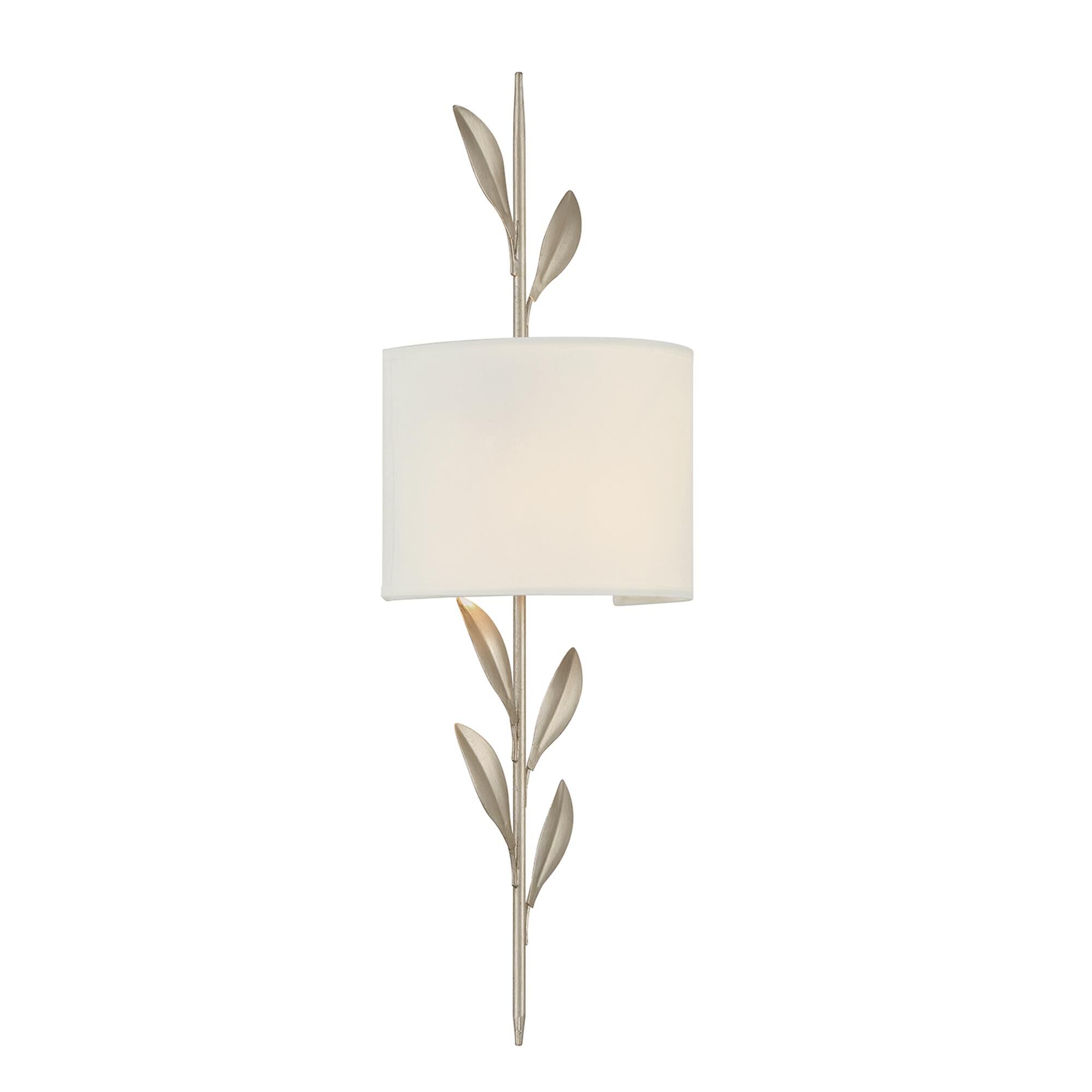 Shown in Antique Silver finish and Silk shade