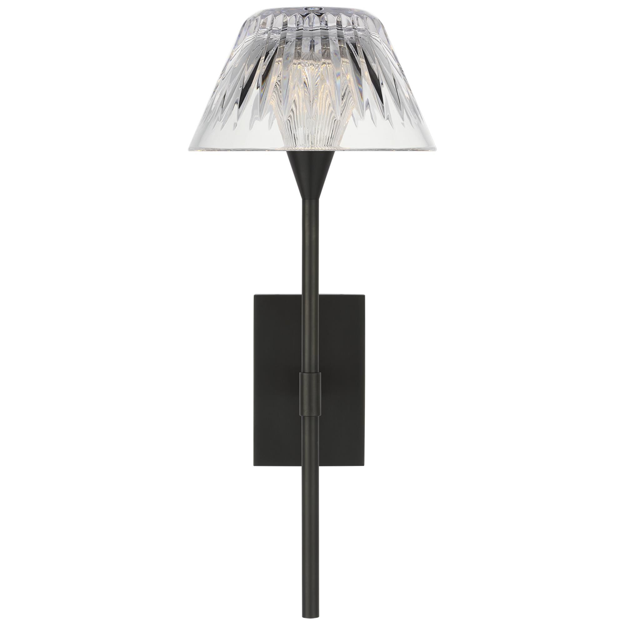 Shown in Bronze finish and Clear crystal