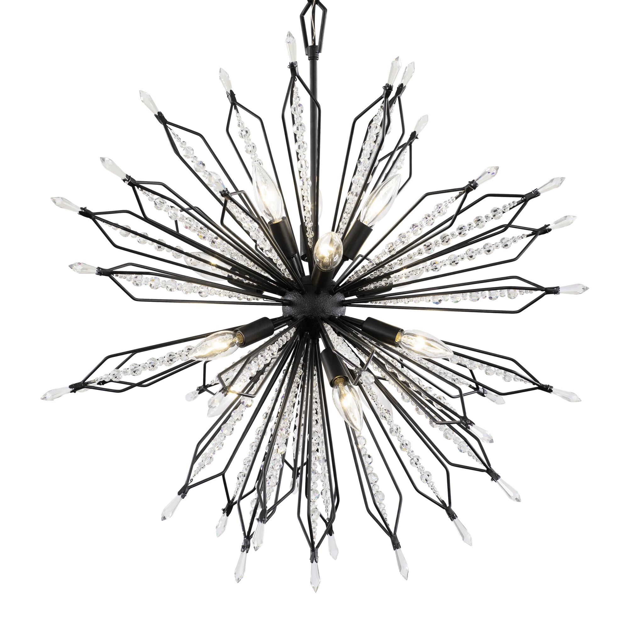 Shown in Carbon finish and Premium - Clear crystal