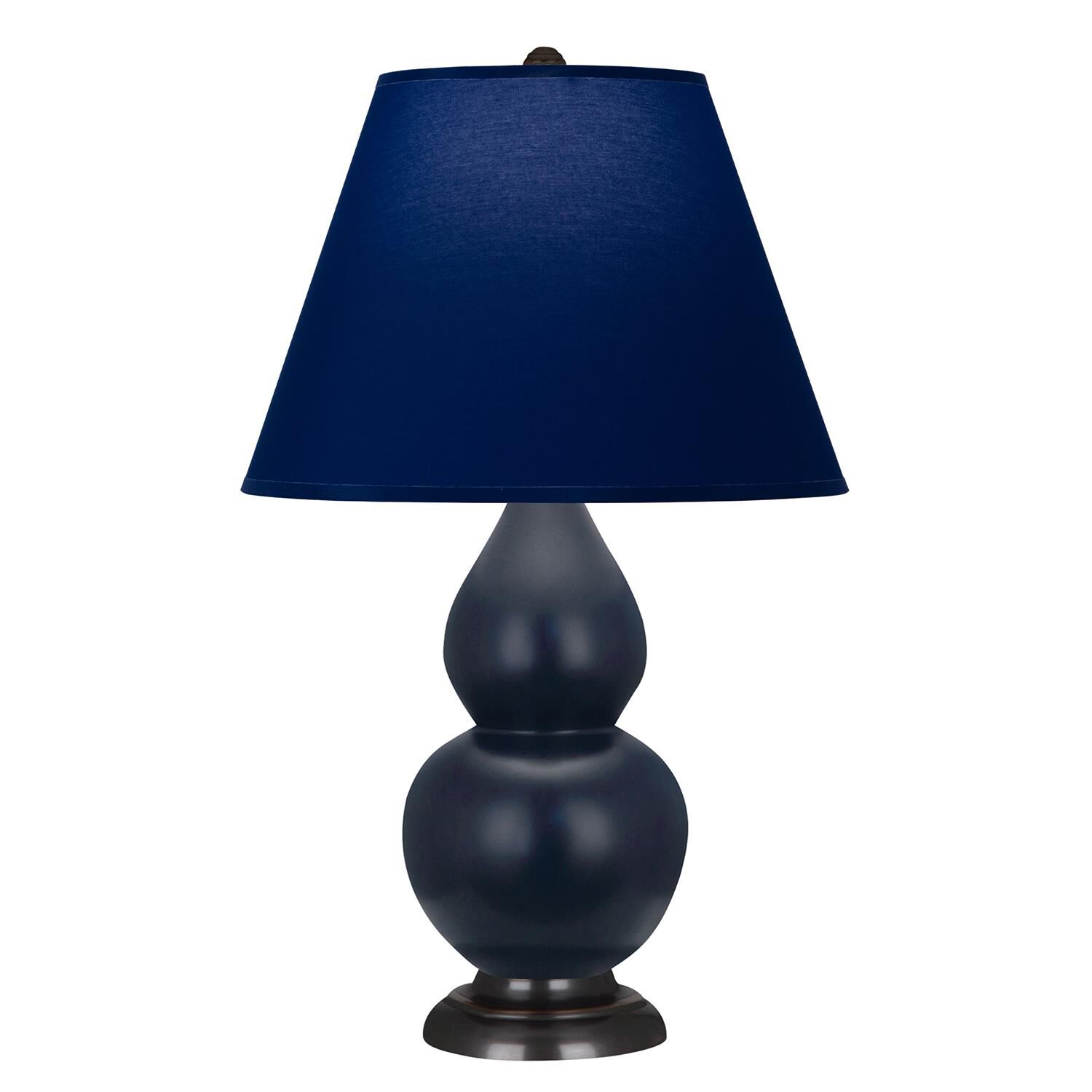 Shown in Matte Midnight Blue finish and Navy and Gray shade and Bronze accent