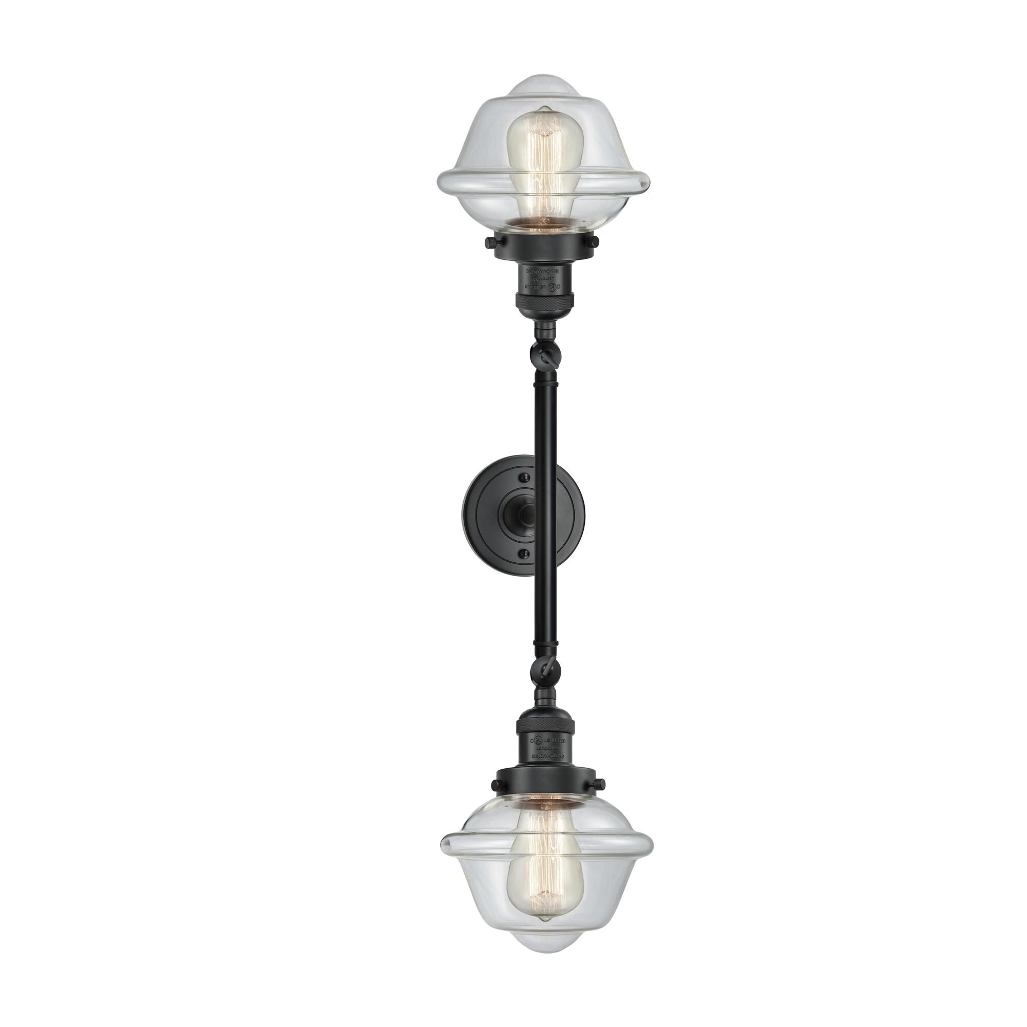 Shown in Matte Black finish and Clear glass