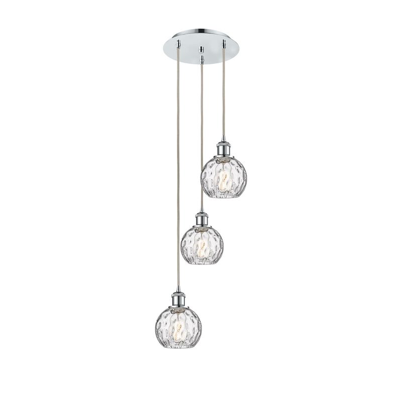 Bruno Marashlian Athens Water Glass 12 Inch 3 Light Multi Light Pendant by Innovations Lighting