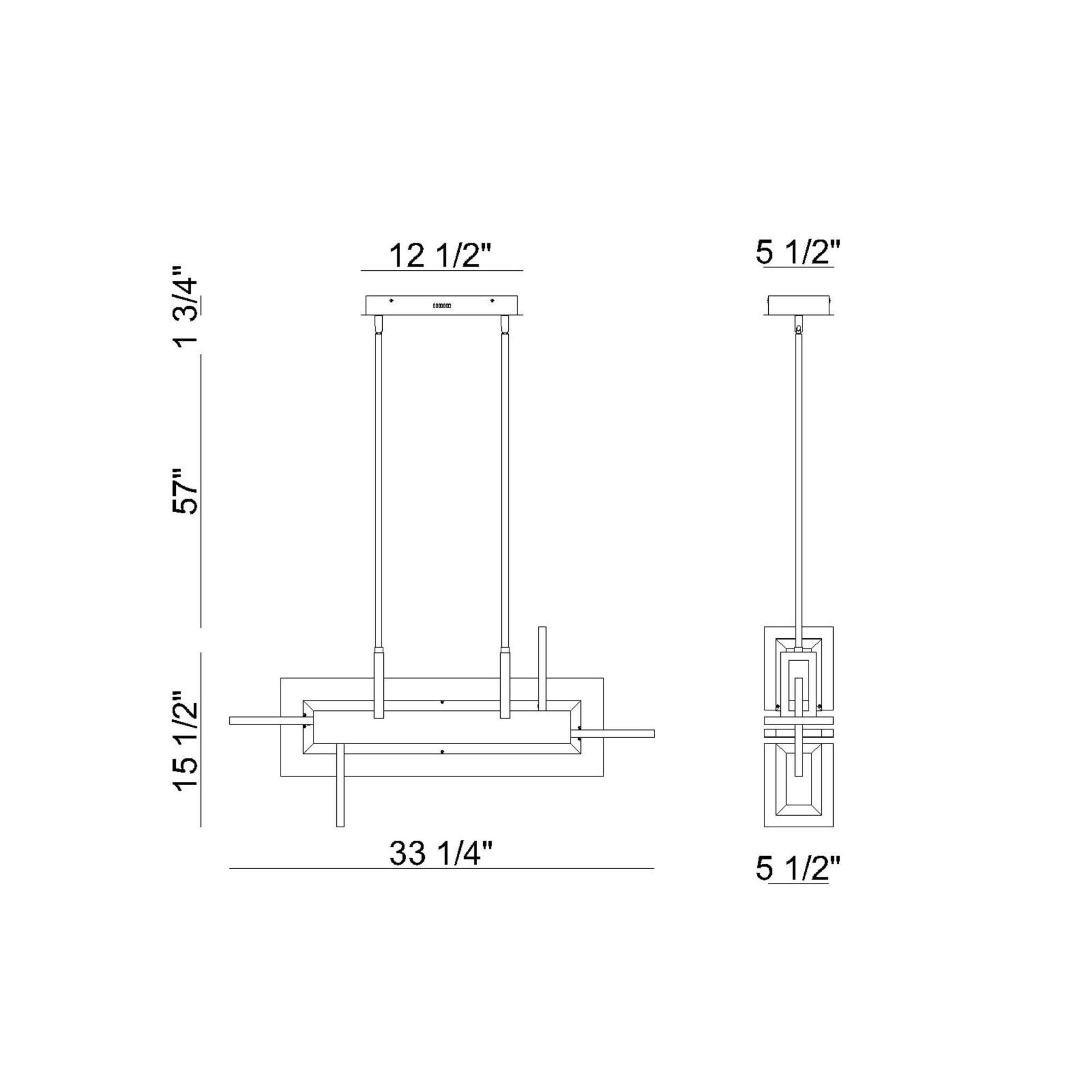 Eurofase Lighting Inizio 33 Inch LED Linear Suspension Light