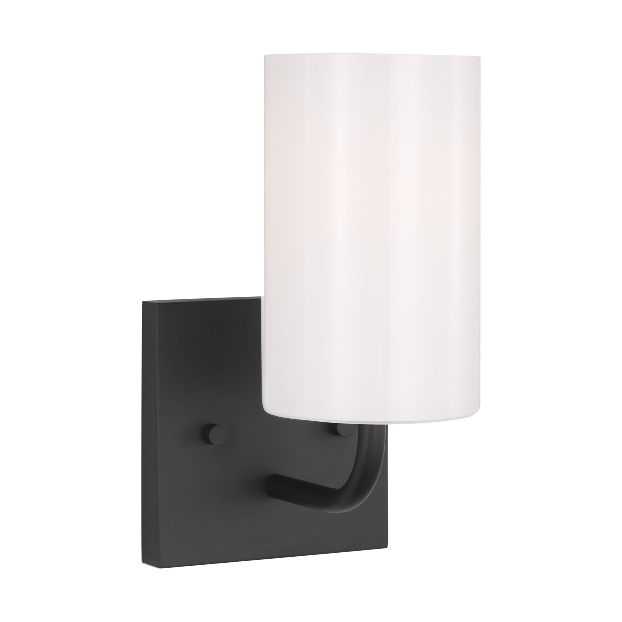 Shown in Midnight Black finish and Clear Outside / Painted White Inside Glass shade