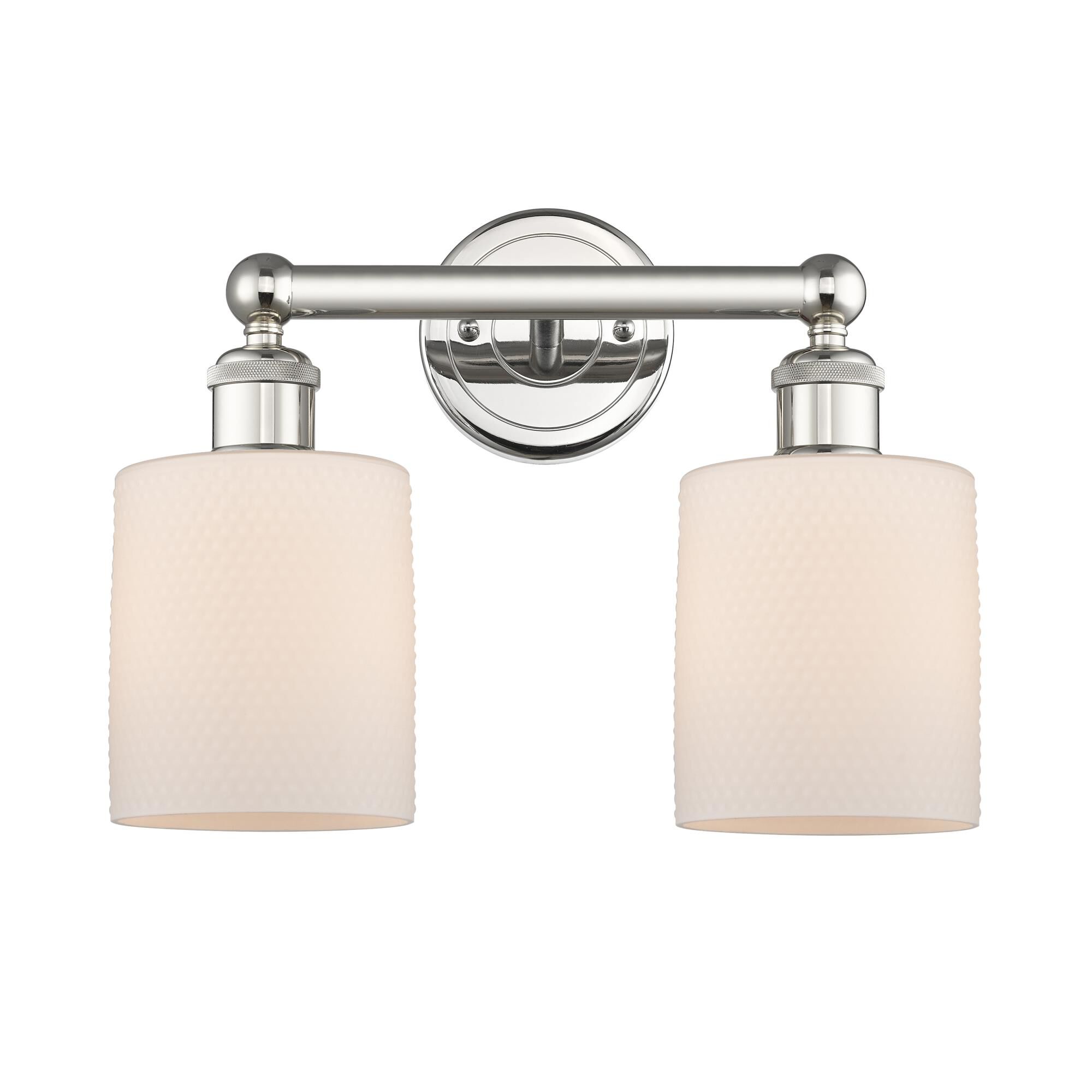 Shown in Polished Nickel finish and Matte White glass