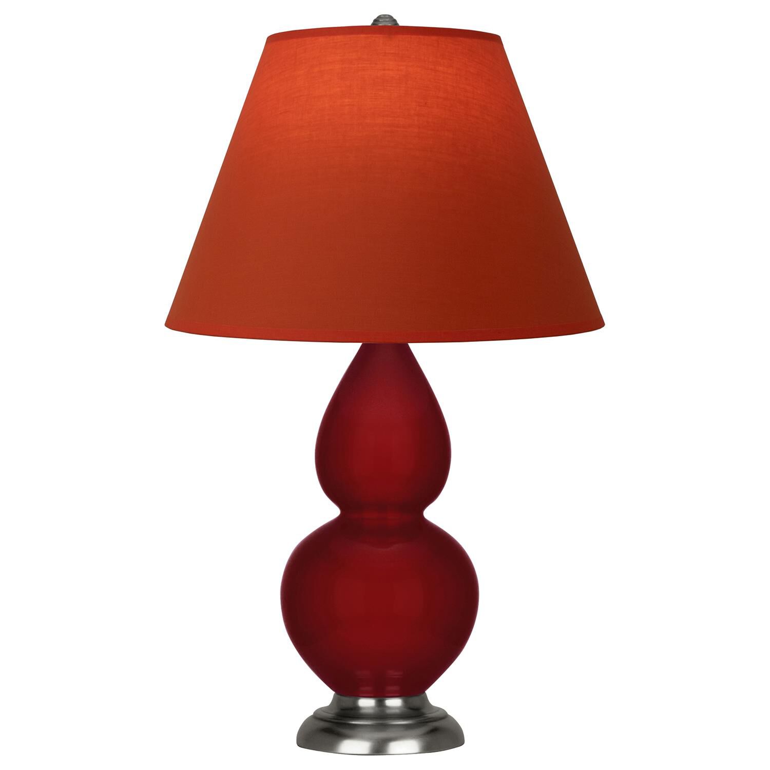 Shown in Sangria finish and Tangerine and Taupe Lining shade and Antique Silver accent