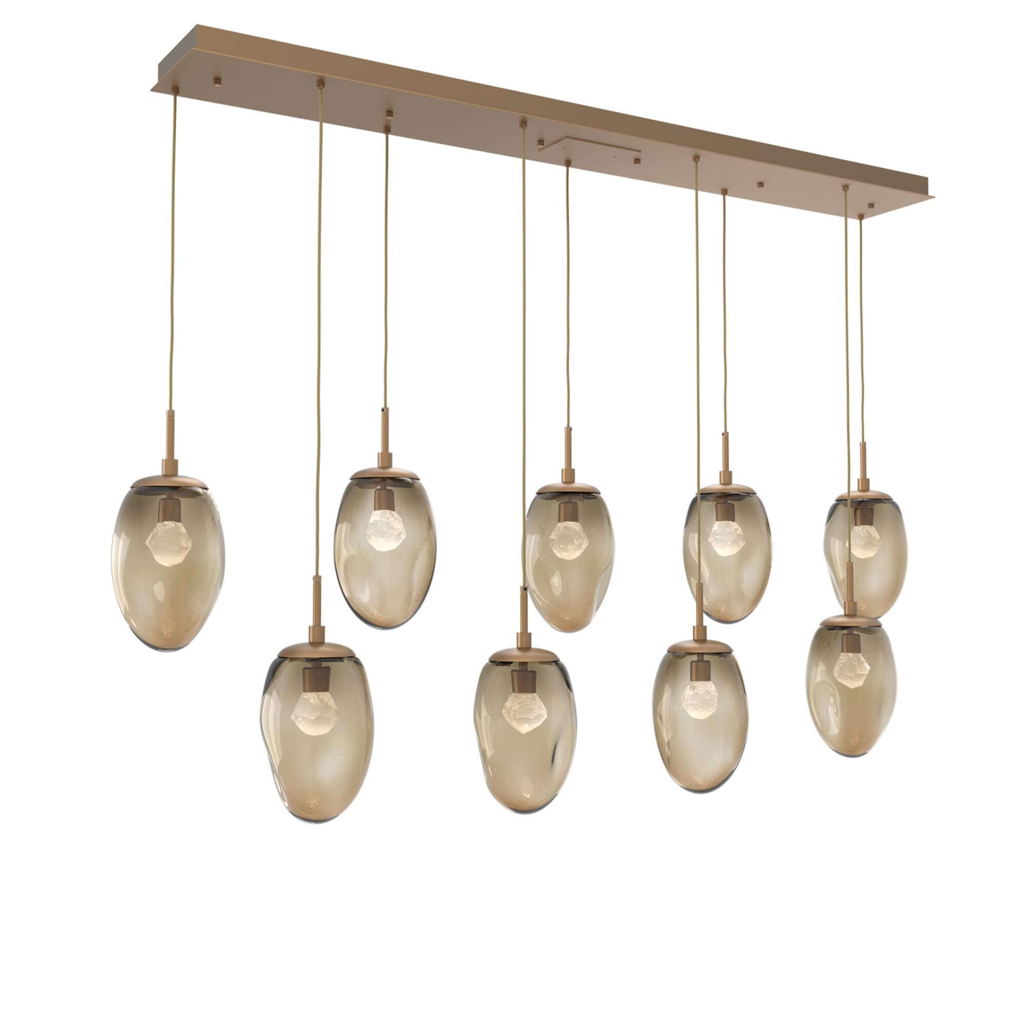 Shown in Novel Brass finish and Zircon Inner And Bronze Outer glass