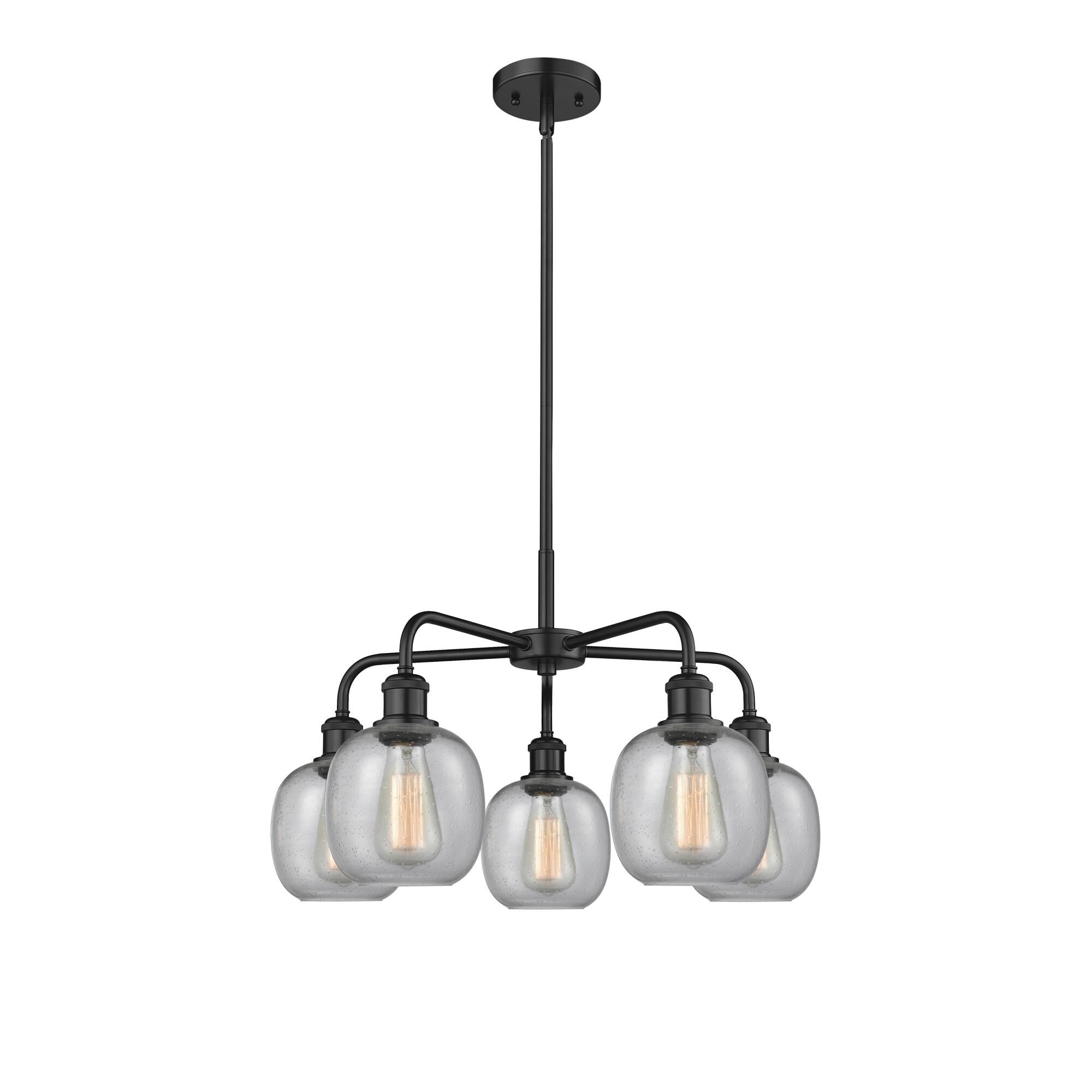 Shown in Matte Black finish and Seedy glass