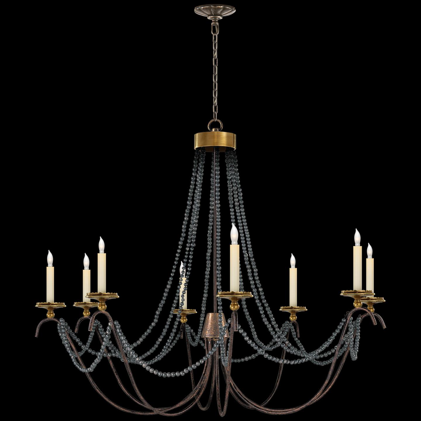 Chapman & Myers Marigot 44 Inch 8 Light Chandelier by Visual Comfort Signature Collection