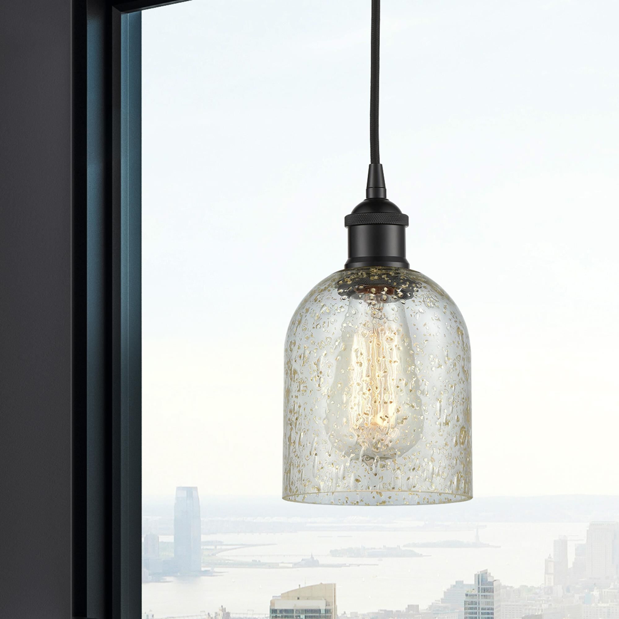 Shown in Matte Black finish and Mica glass