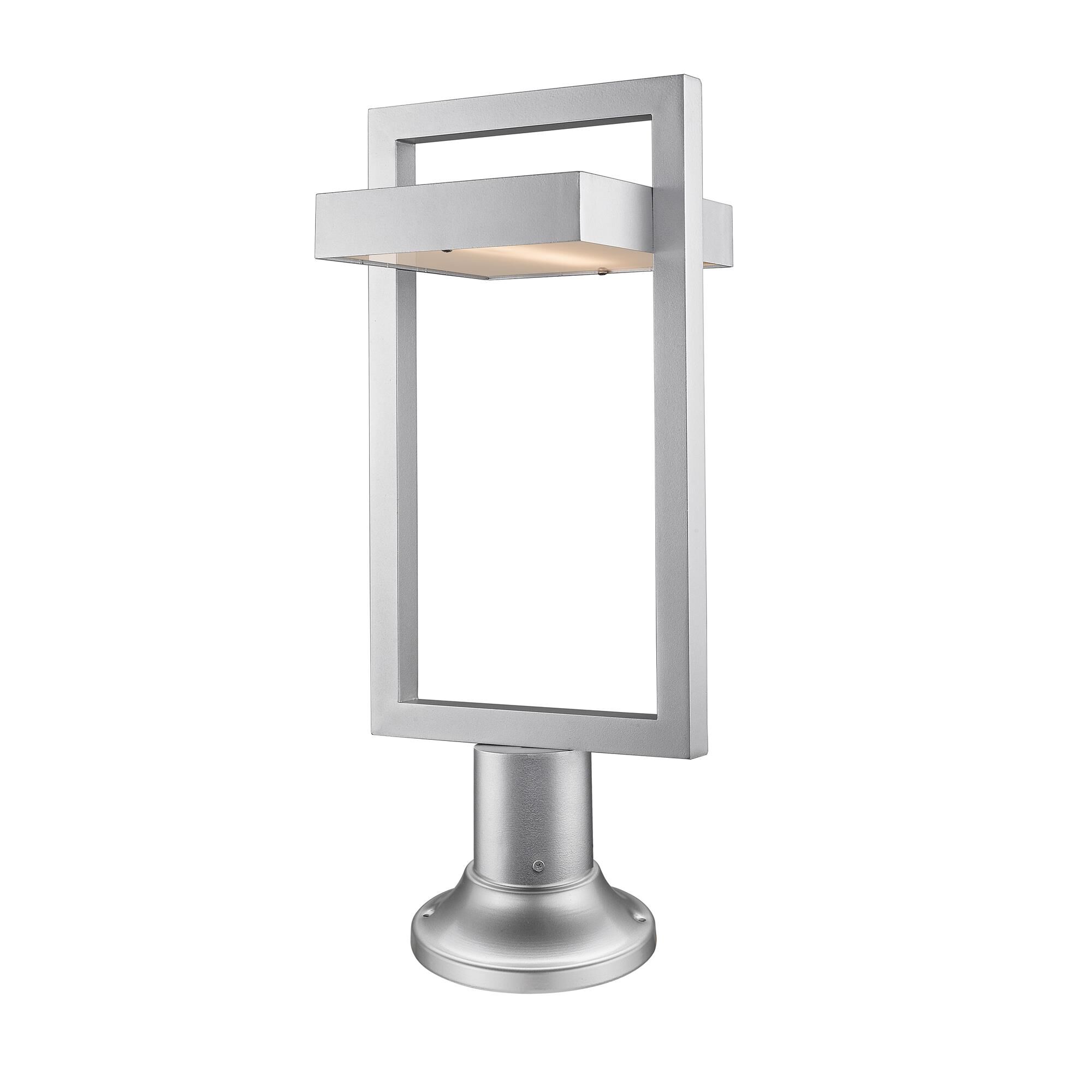 Shown in Silver finish and Glass shade