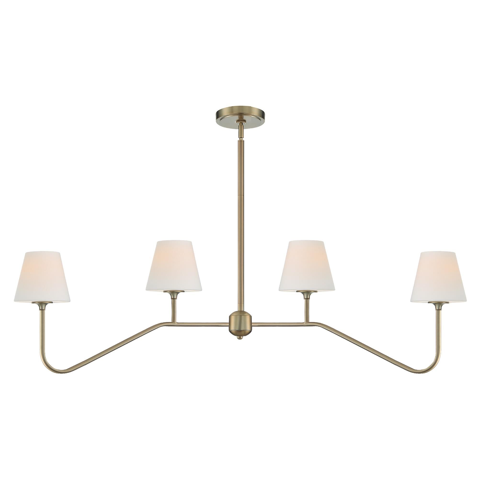 Shown in Vibrant Gold finish and Glass shade