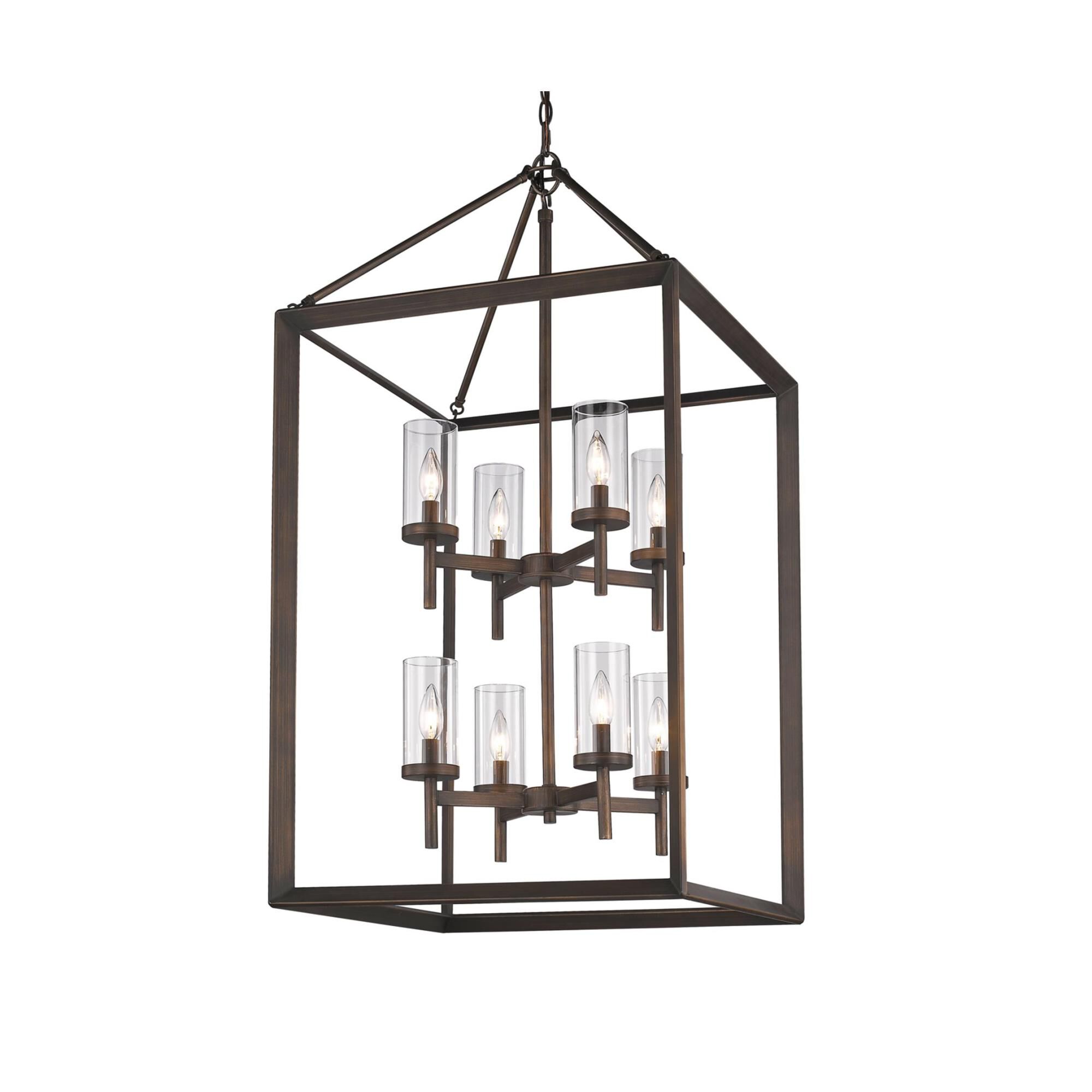 Smyth 21 Inch Cage Pendant by Golden Lighting