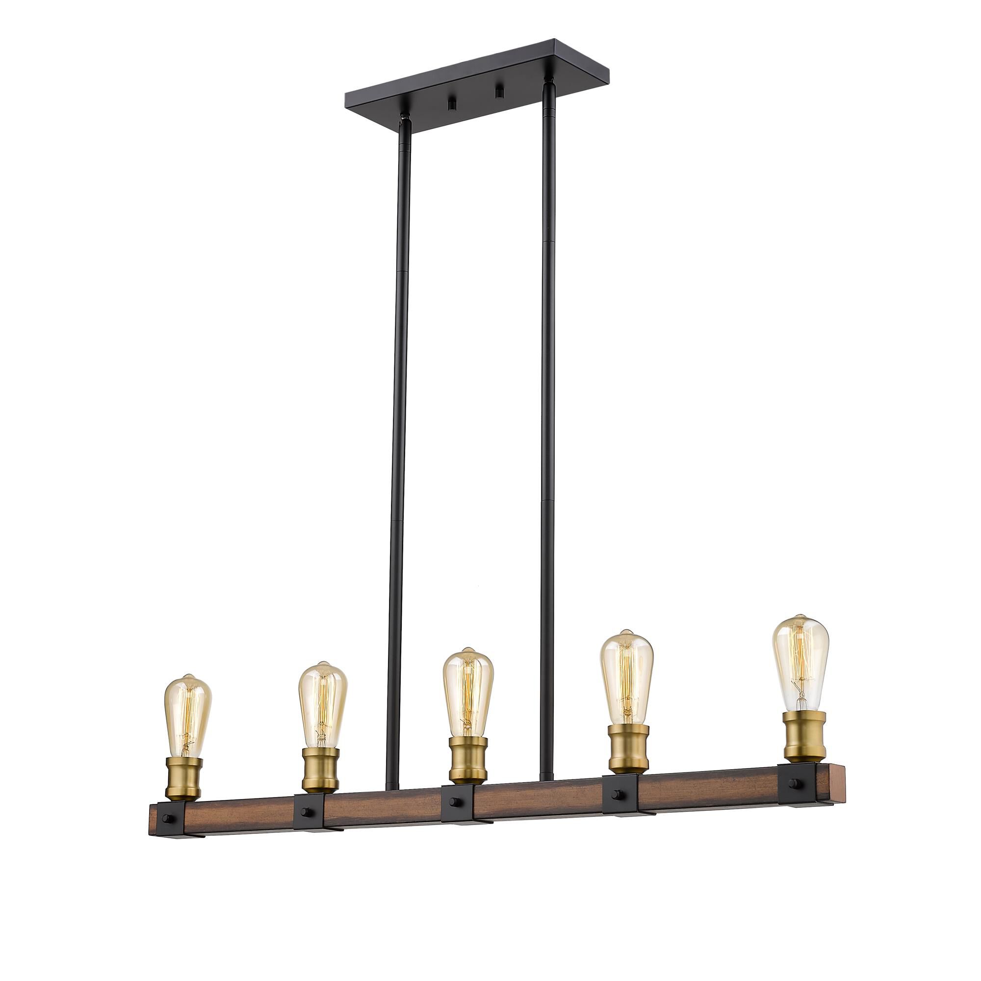 Shown in Rustic Mahogany finish and --- glass and --- shade