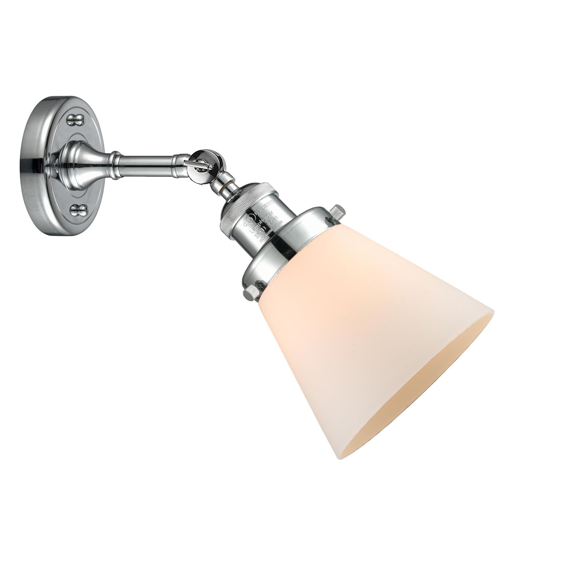 Shown in Polished Chrome finish and Frosted glass and None accent