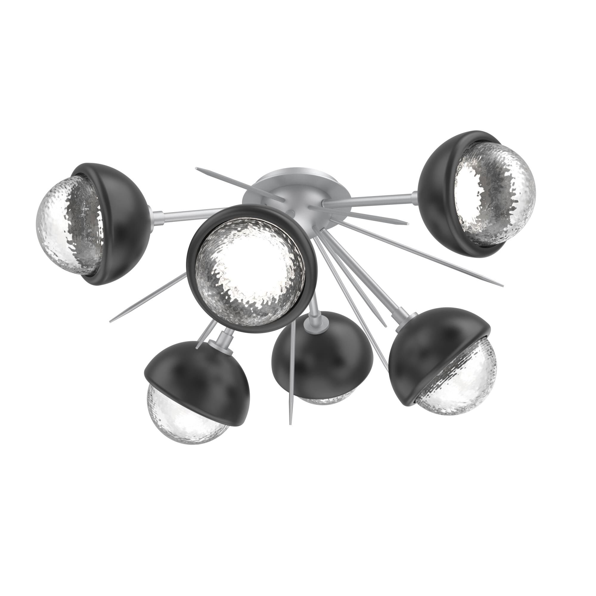 Shown in Classic Silver finish and Clear glass and Matte Black accent