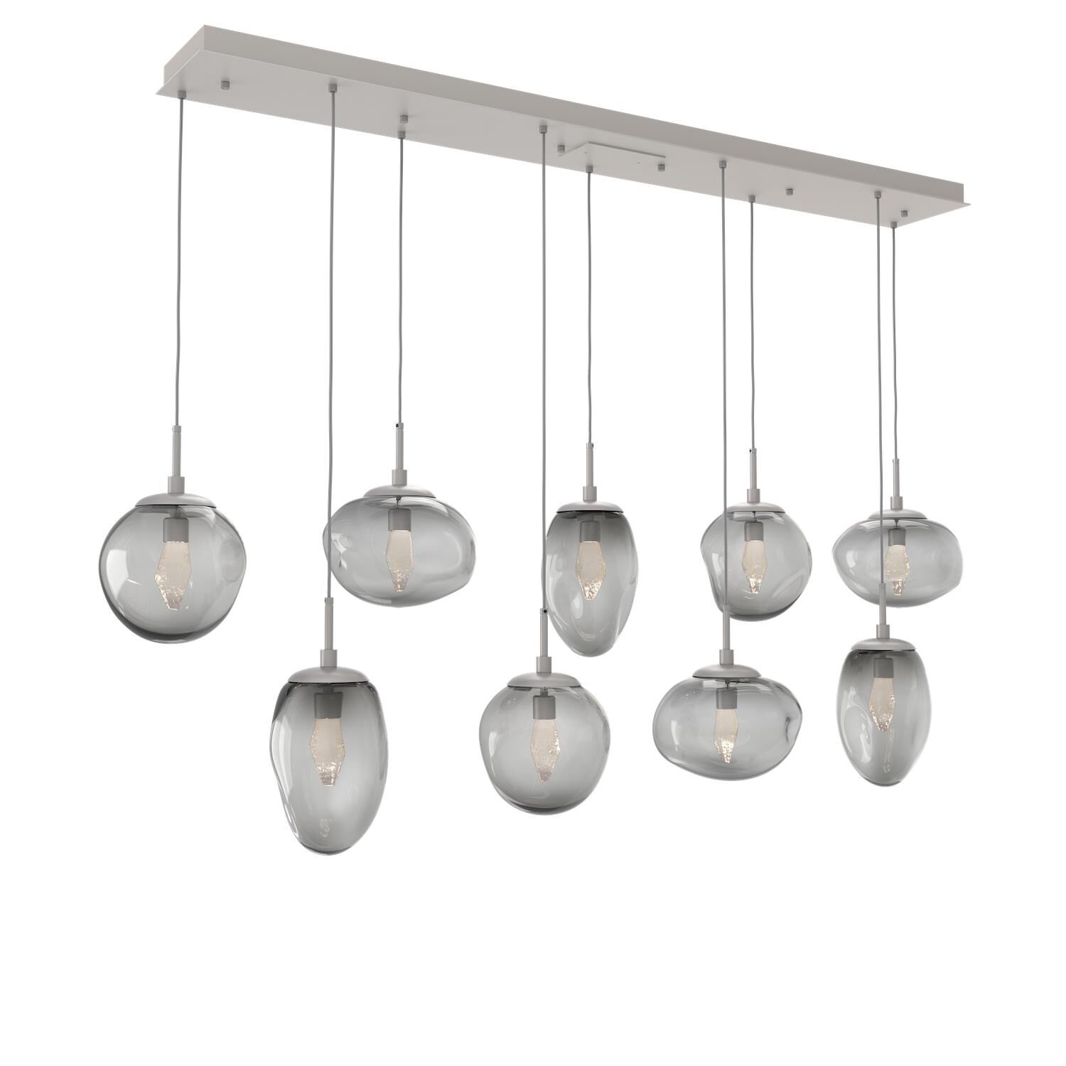 Shown in Metallic Beige Silver finish and Geo Inner Smoke Outer glass