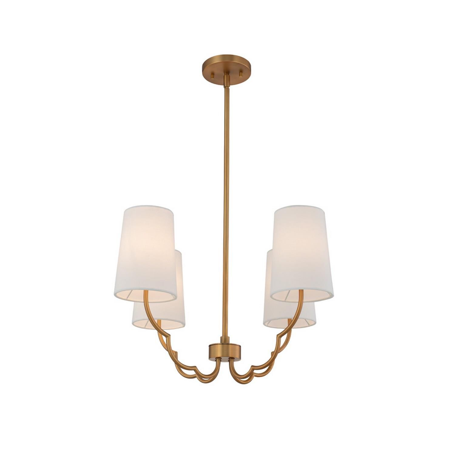 Shown in New Brass finish and White shade