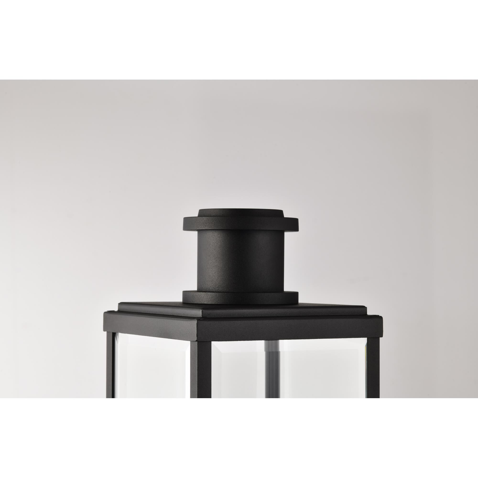 Shown in Sand Black finish and Clear Beveled glass