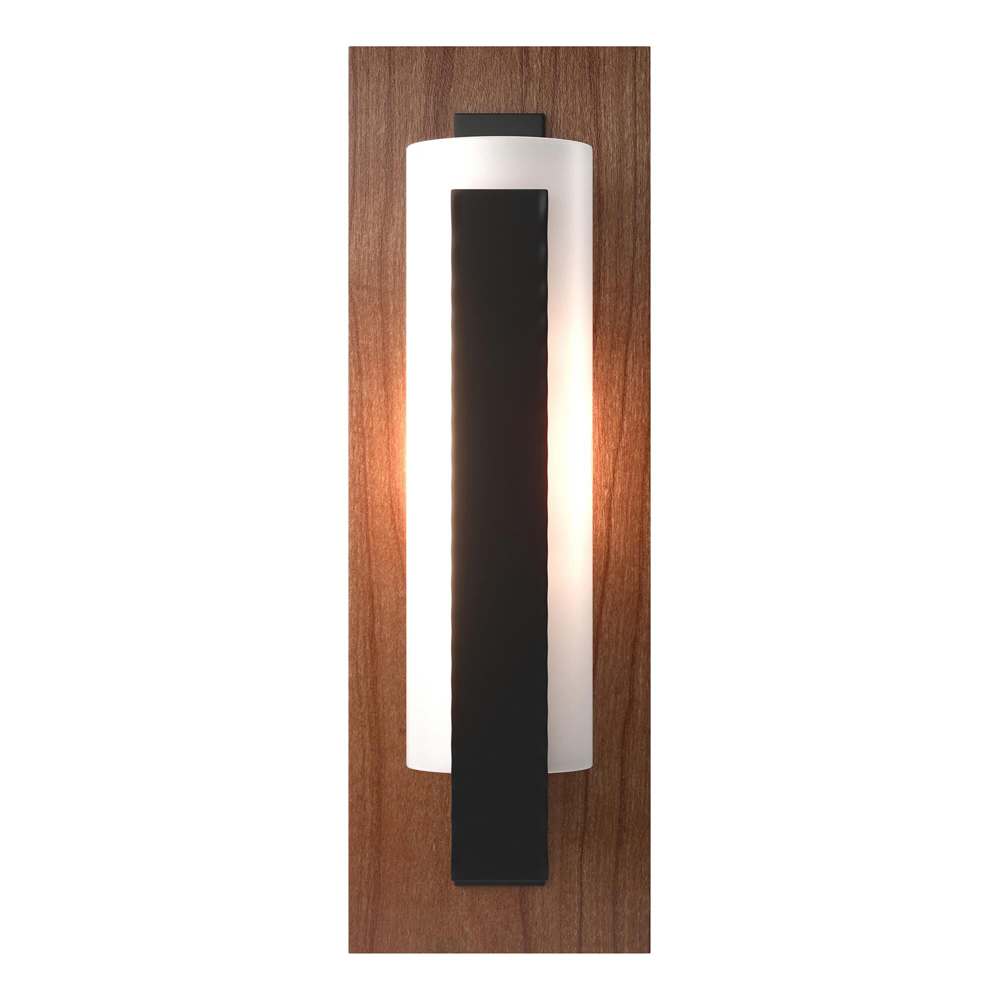 Shown in Black finish and Opal glass and Cherry accent