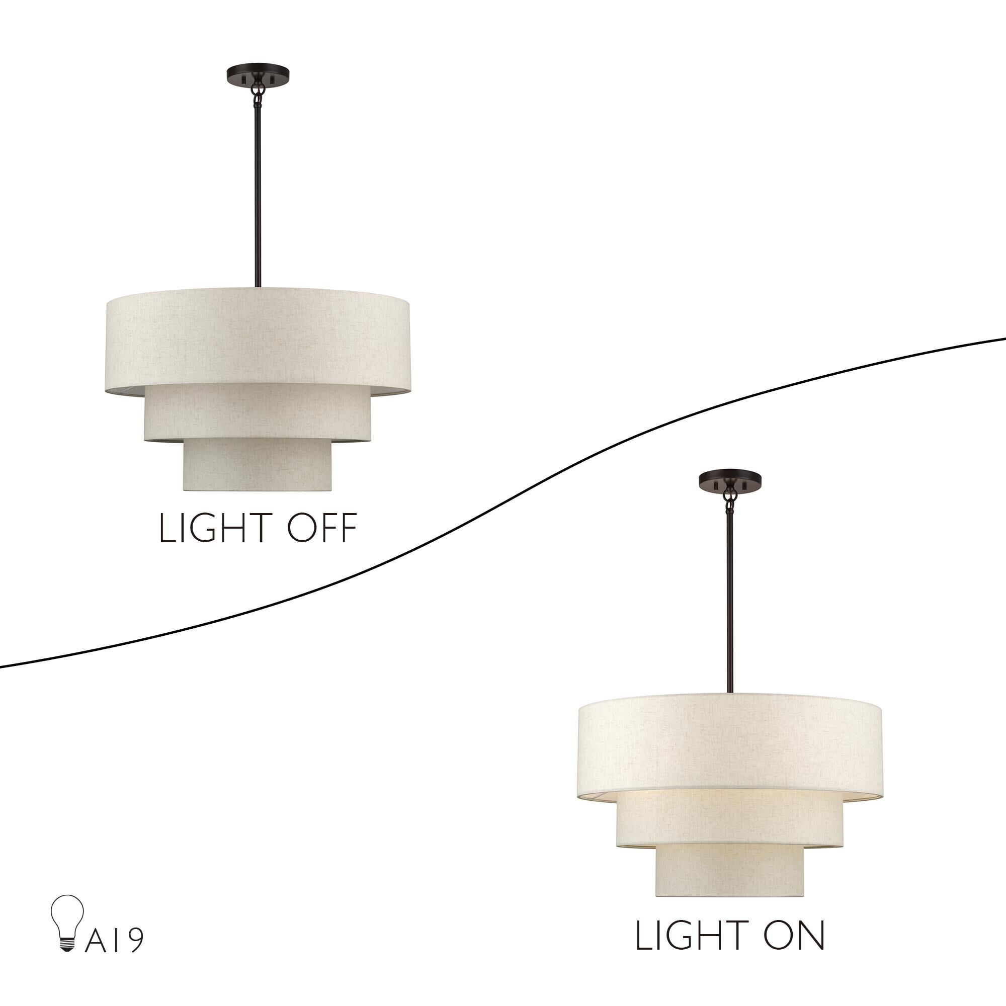 Manorwood 28 Inch Large Pendant by Livex Lighting