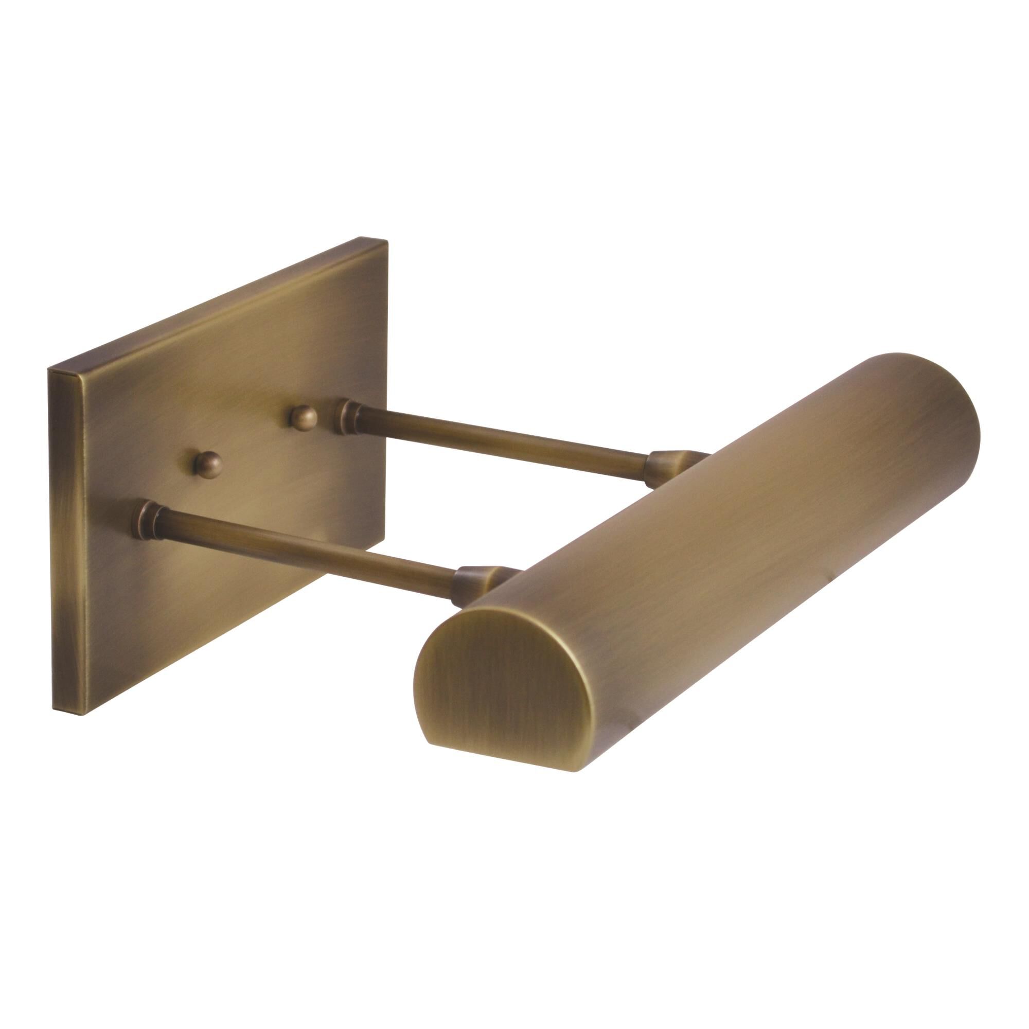 Shown in Antique Brass finish and Metal shade