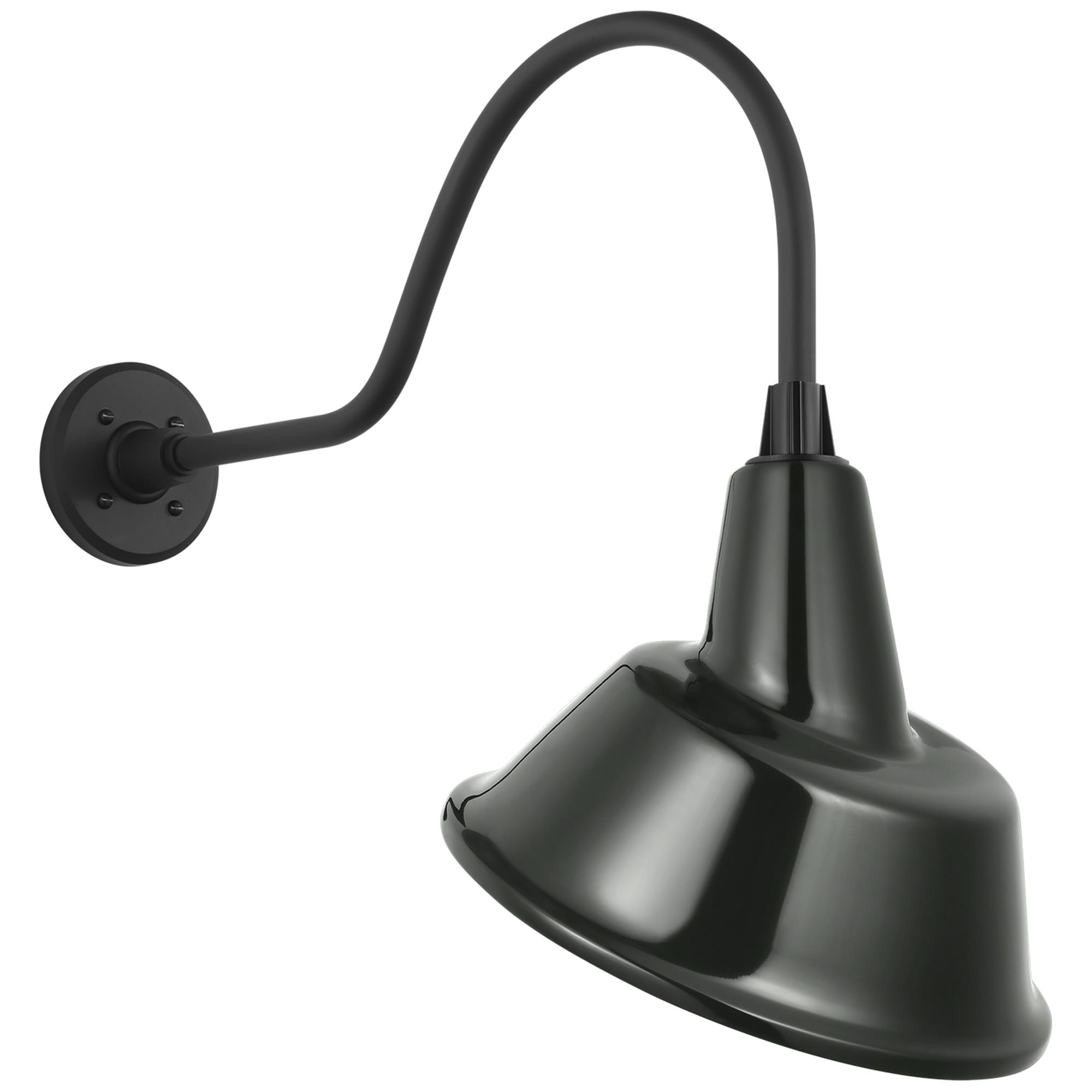 Shown in Matte Black finish and Green shade