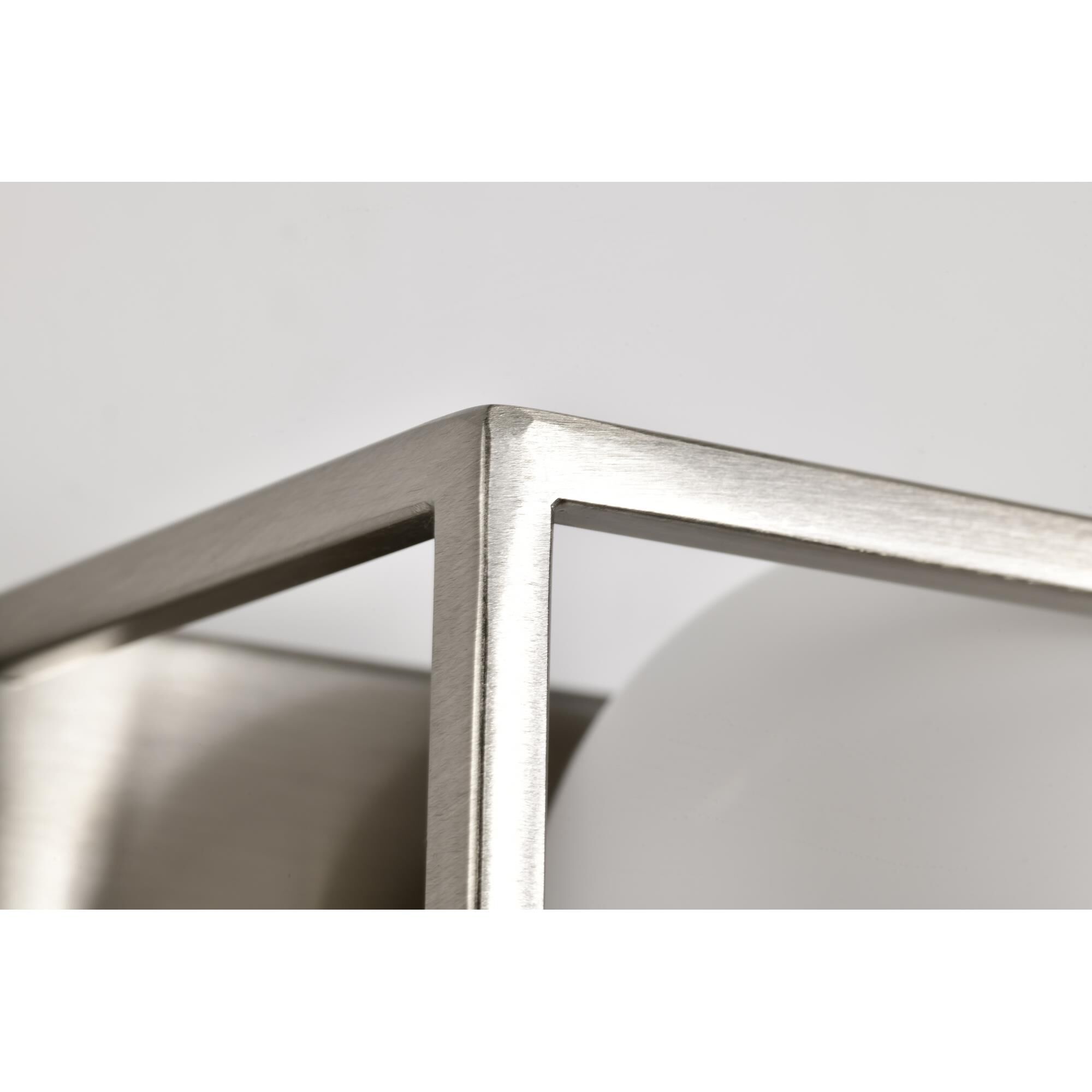 Shown in Brushed Nickel finish and Frost glass