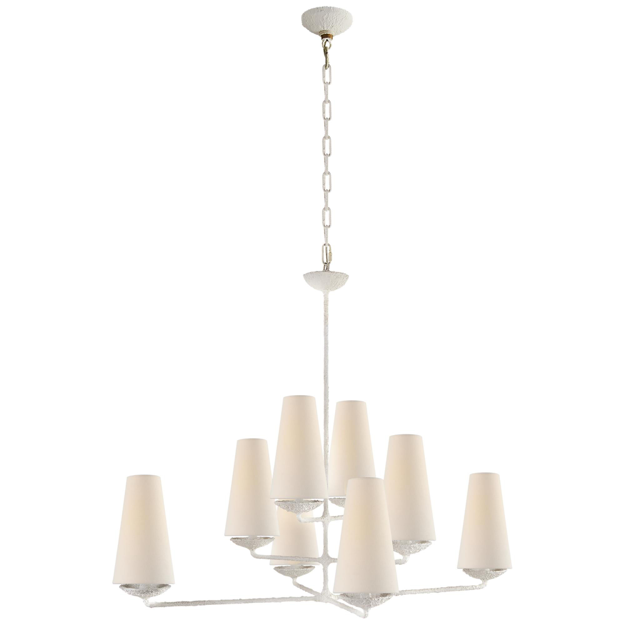 Shown in Plaster White finish and Linen shade