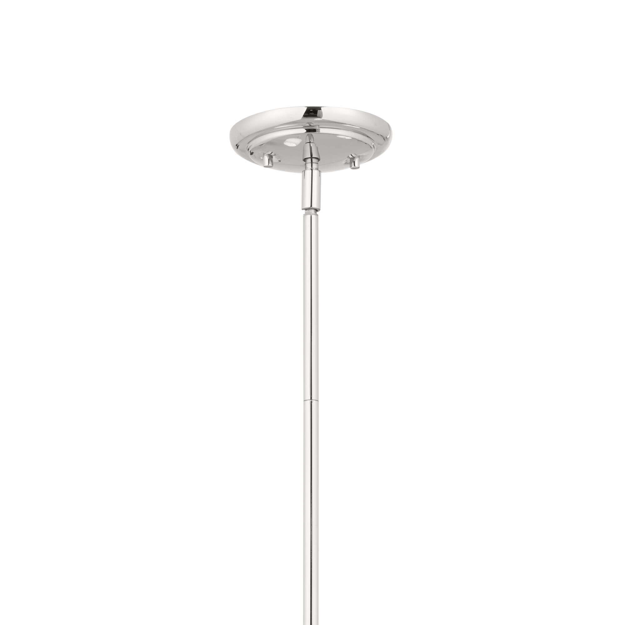 Shown in Polished Nickel finish and Fabric and Bell shade