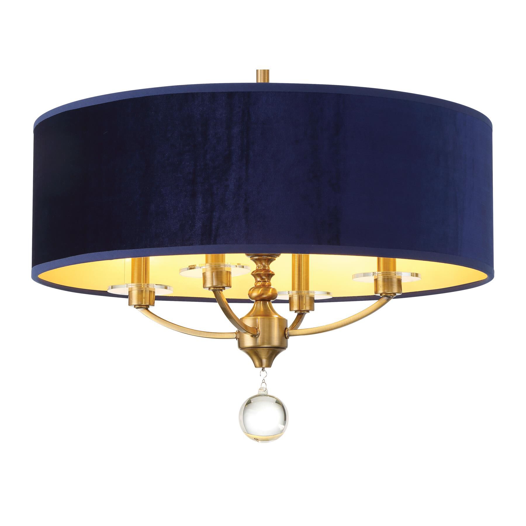 Shown in Oxidized Aged Brass finish and Velvet shade