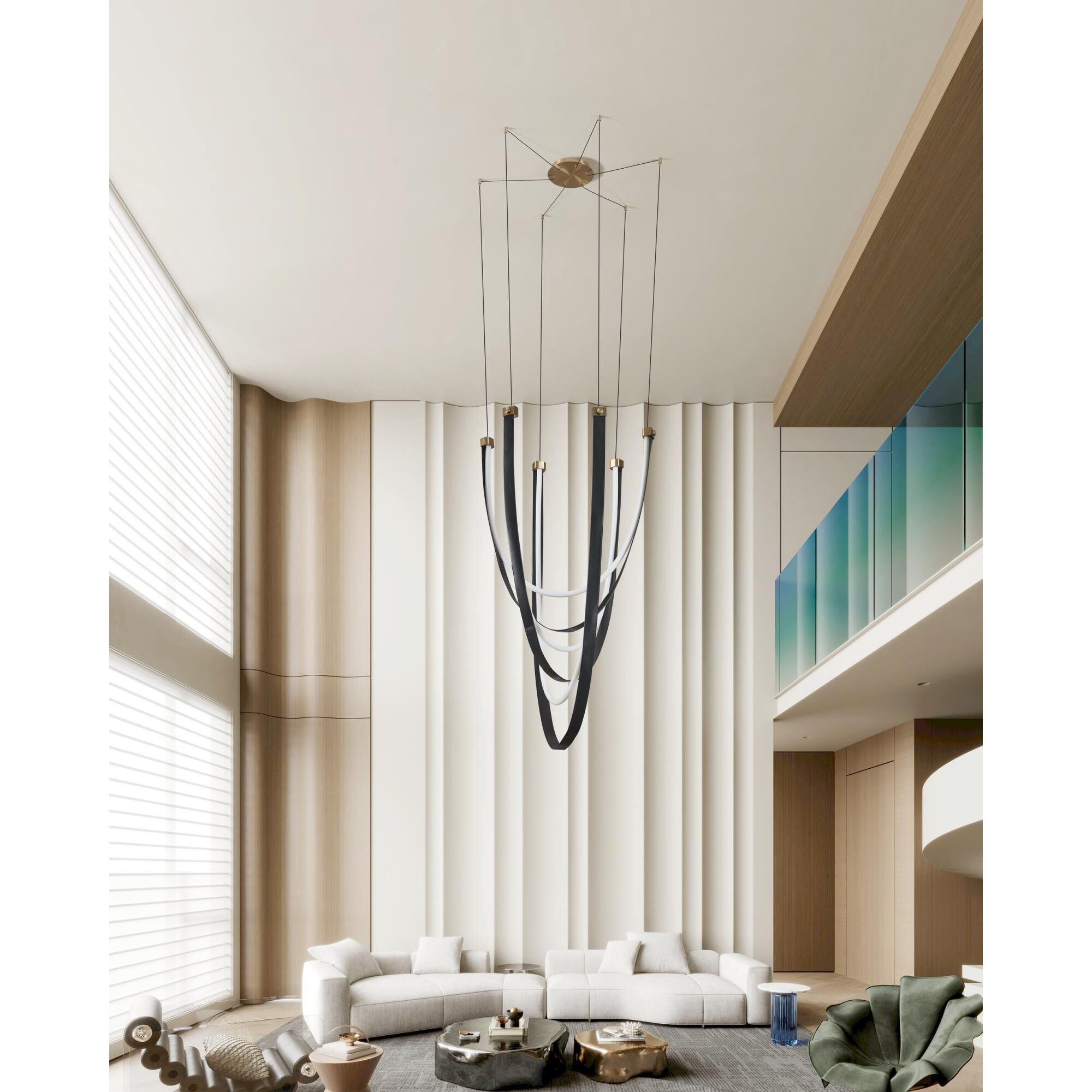 Shown in Champagne Gold finish and White shade