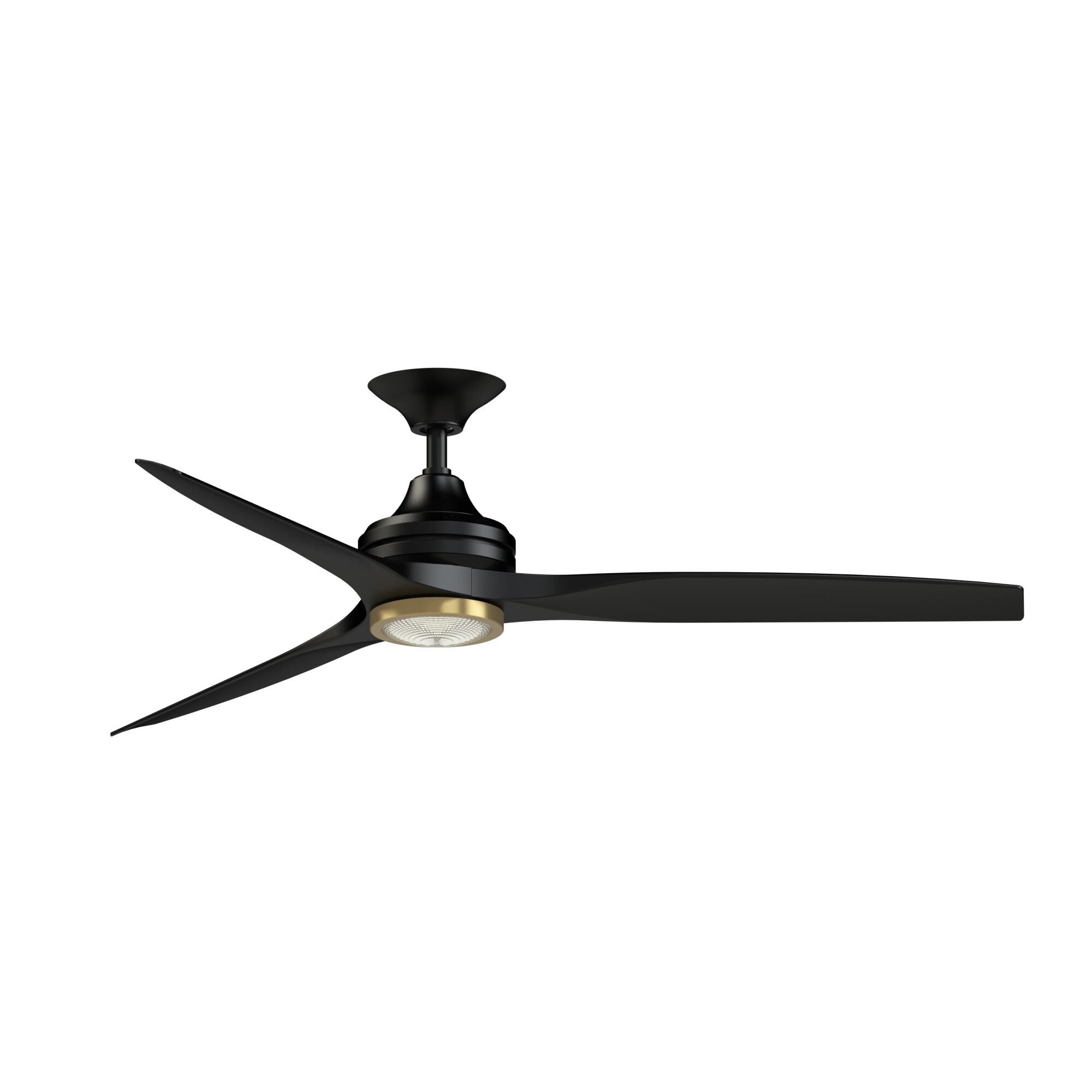 Shown in Black and Brushed Satin Brass finish and Opal Frosted glass